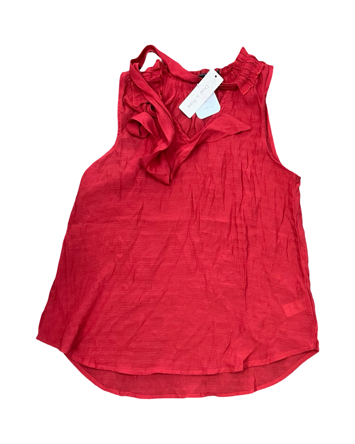 Top Sleeveless By Doe & Rae In Red, Size:M