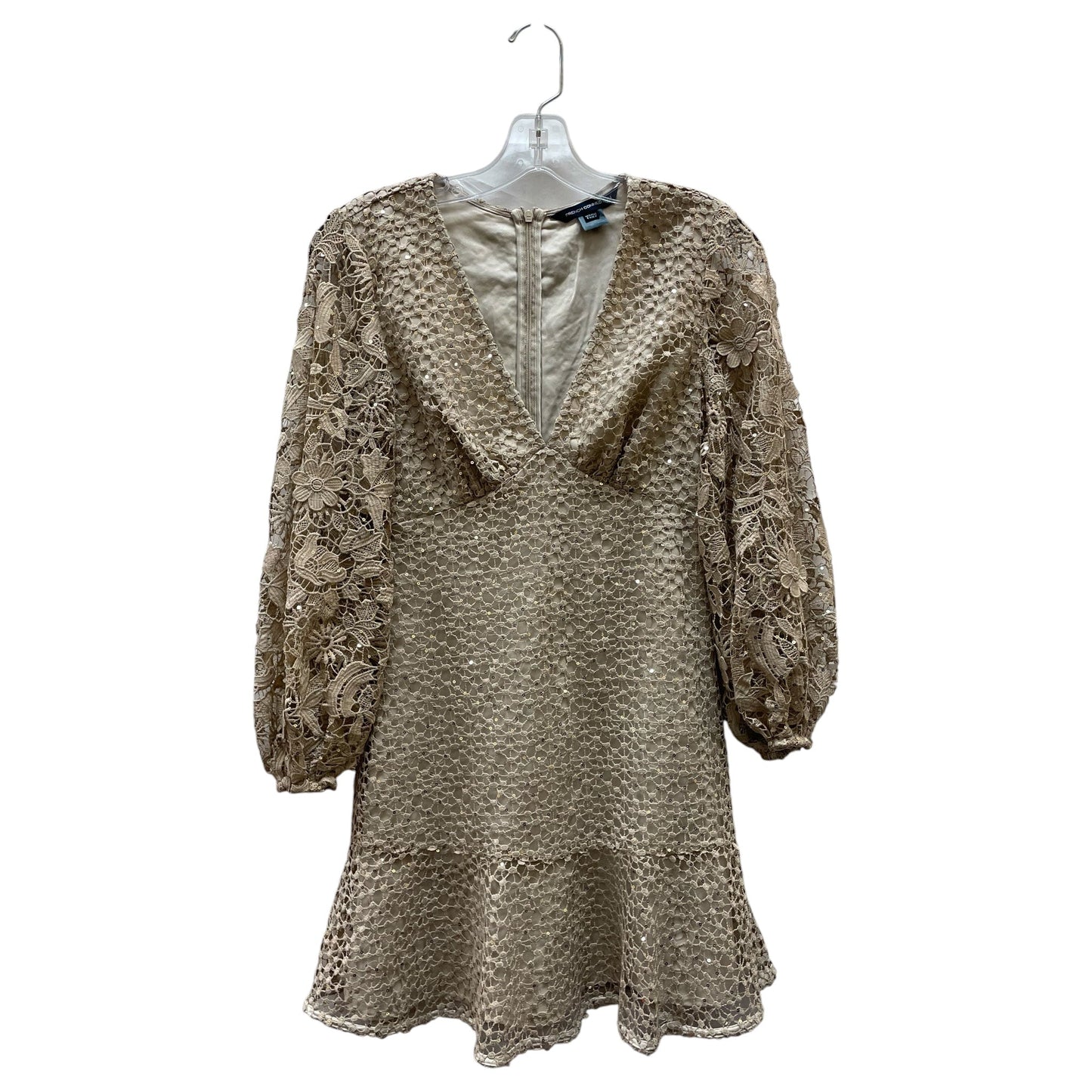 Dress Party Short By French Connection In Taupe, Size:Xs
