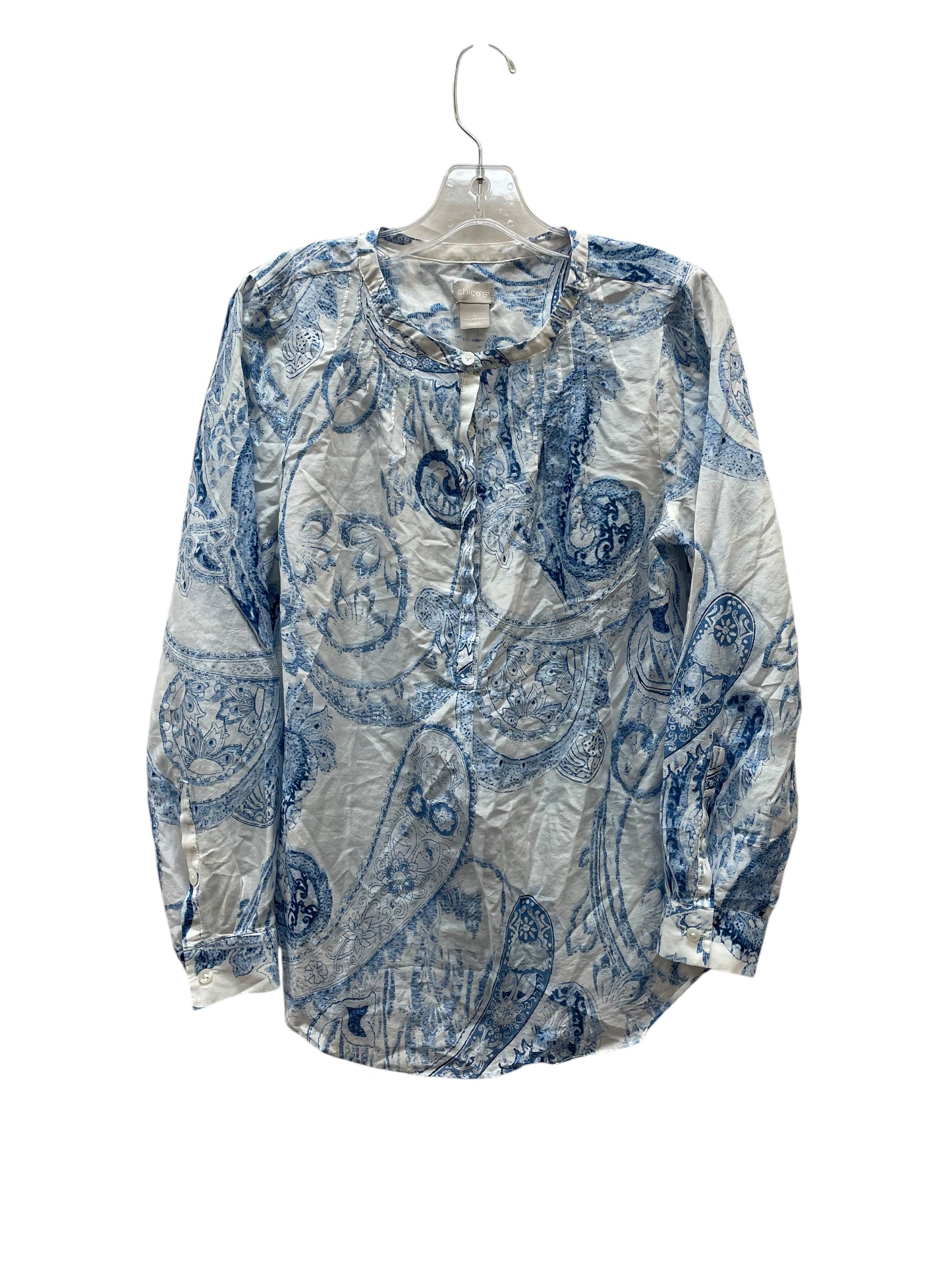 Top Ls By Chicos In Blue & White, Size:M