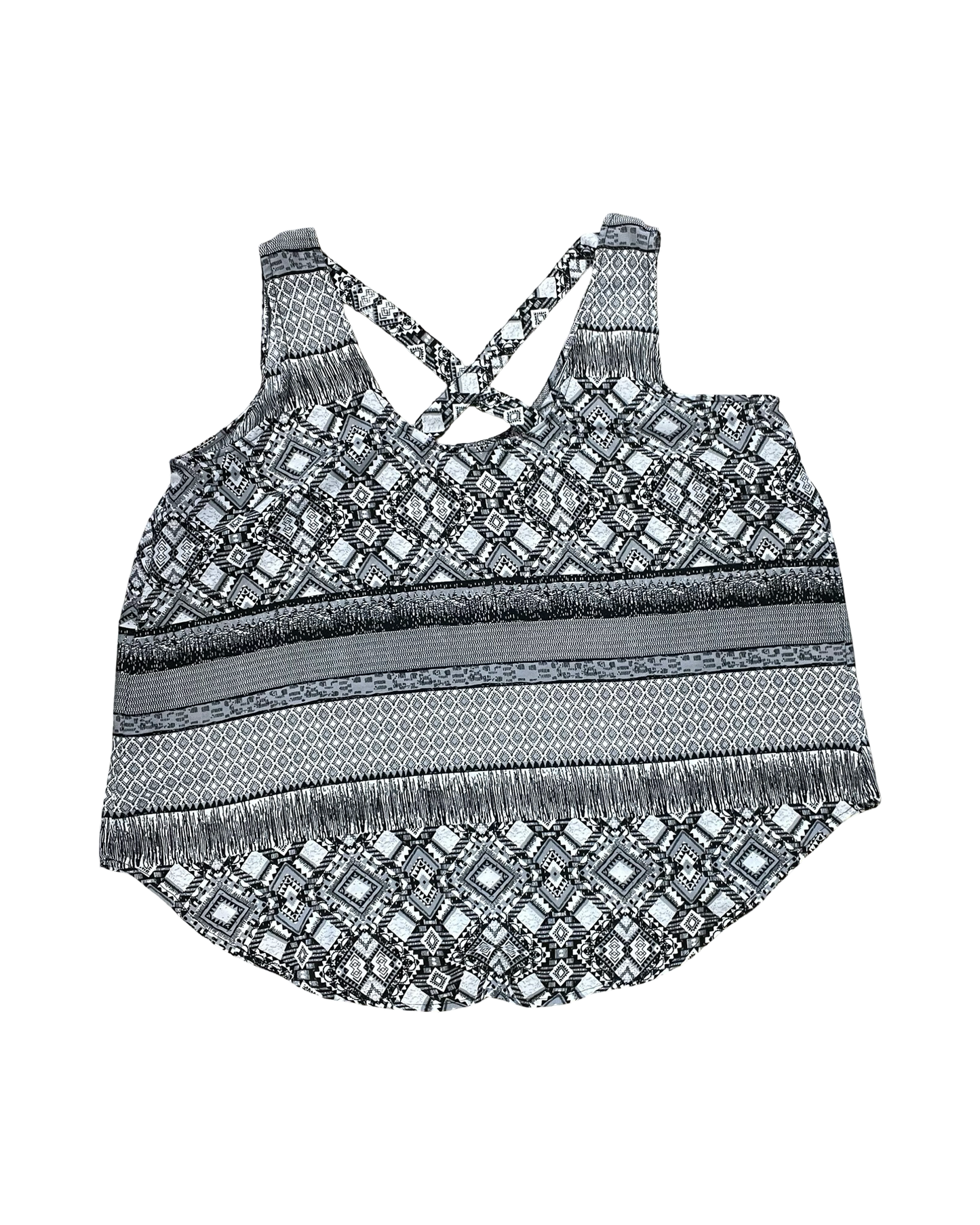 Top Sleeveless By Truth In Black & White, Size:2X