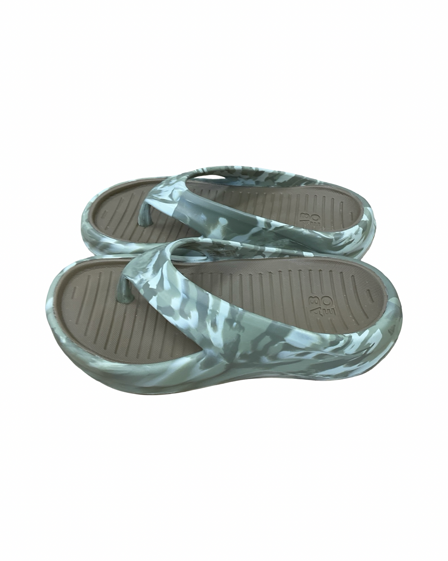 Sandals Flats By Abeo In Green, Size:8