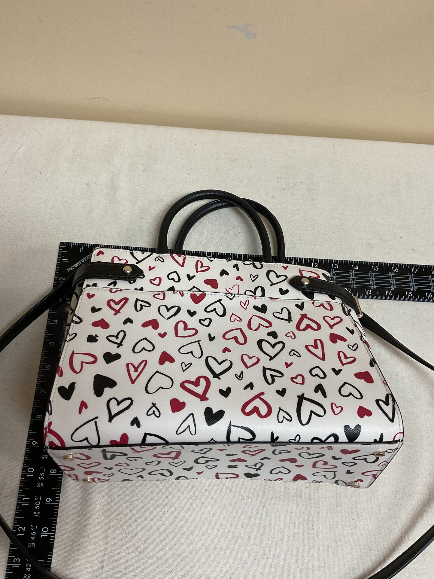 Handbag Designer By Kate Spade In Black & White, Size:Large