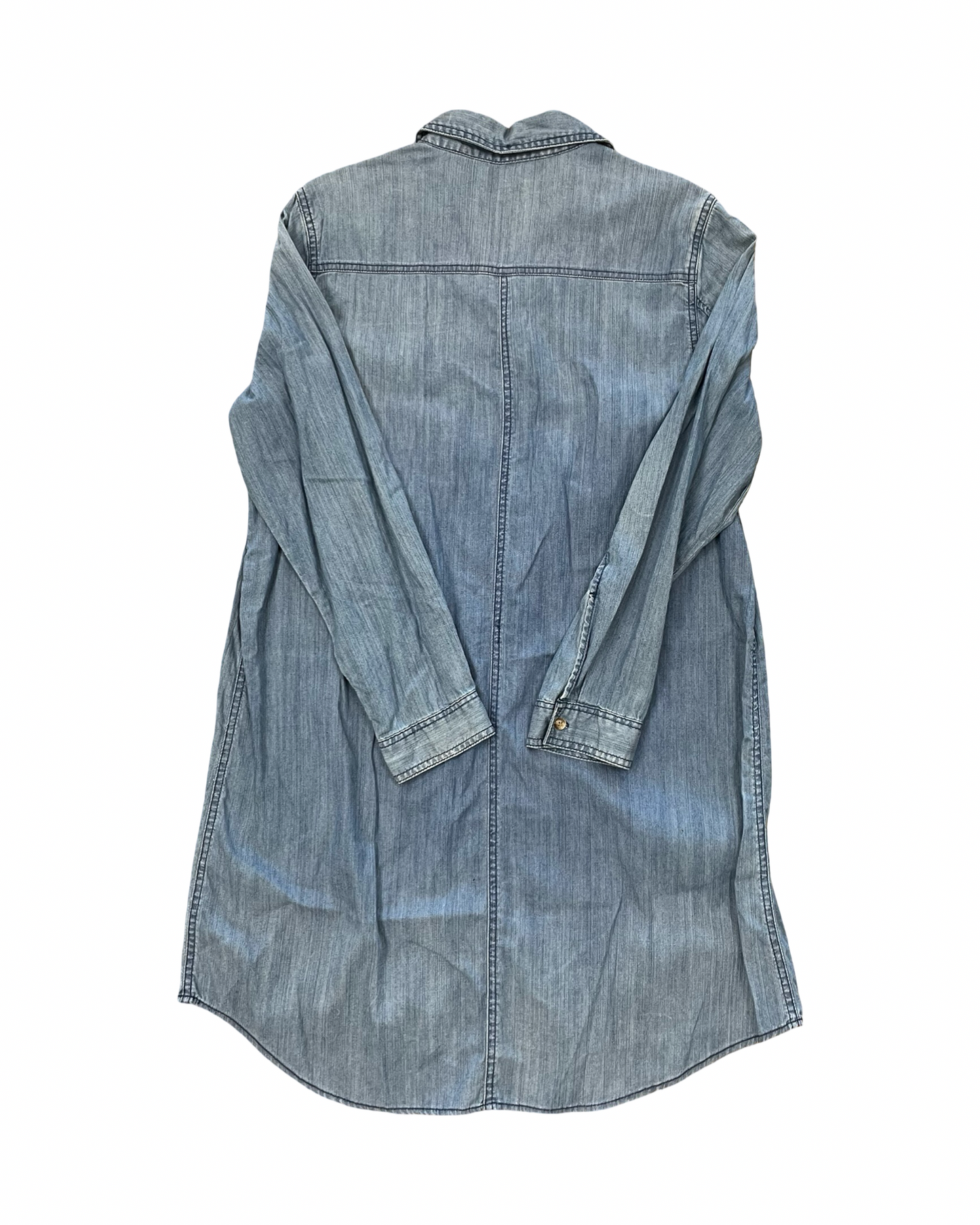 Dress Casual Midi By Gap In Blue Denim, Size:Xl