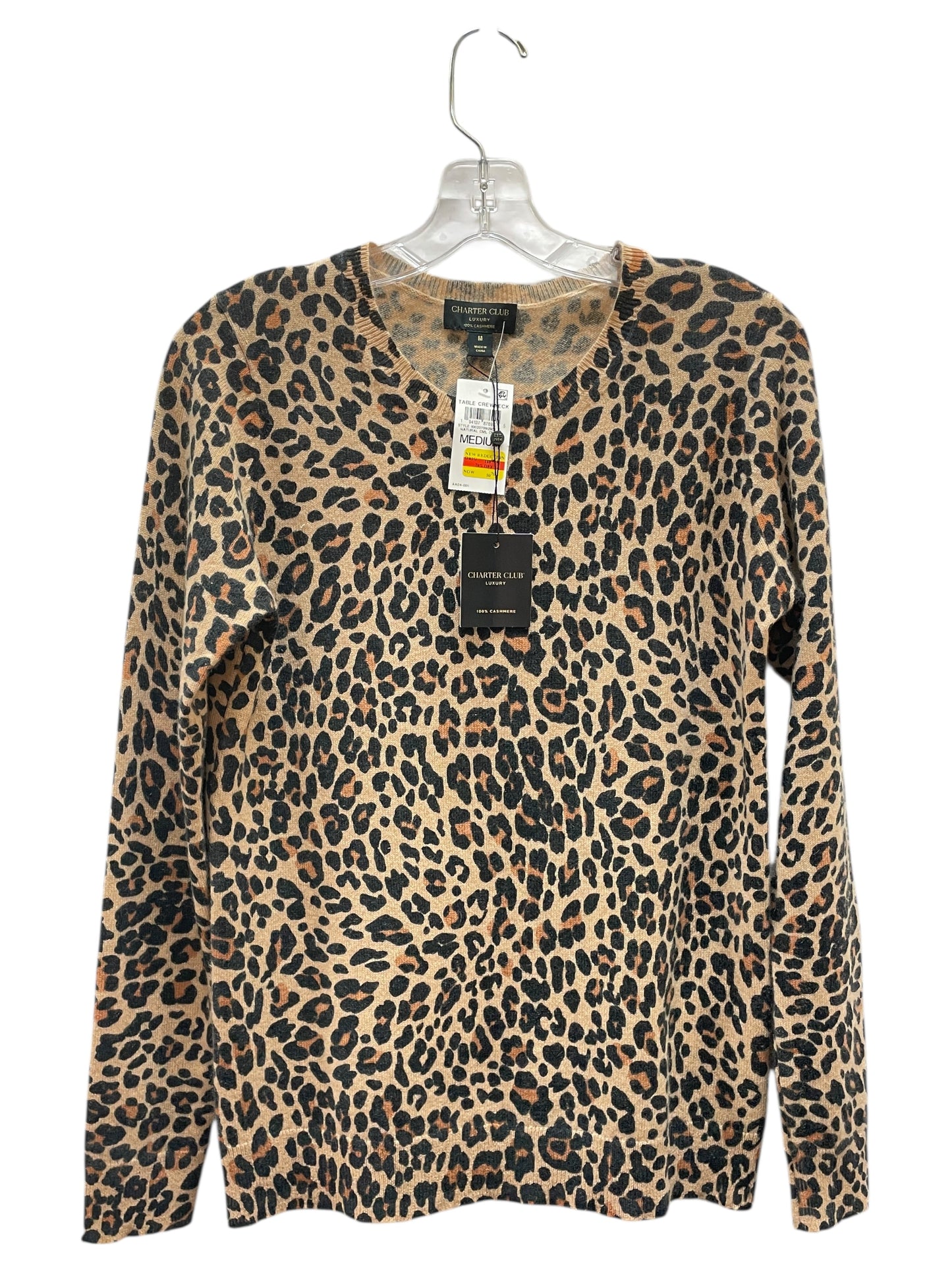 Sweater Cashmere By Charter Club In Animal Print, Size:M