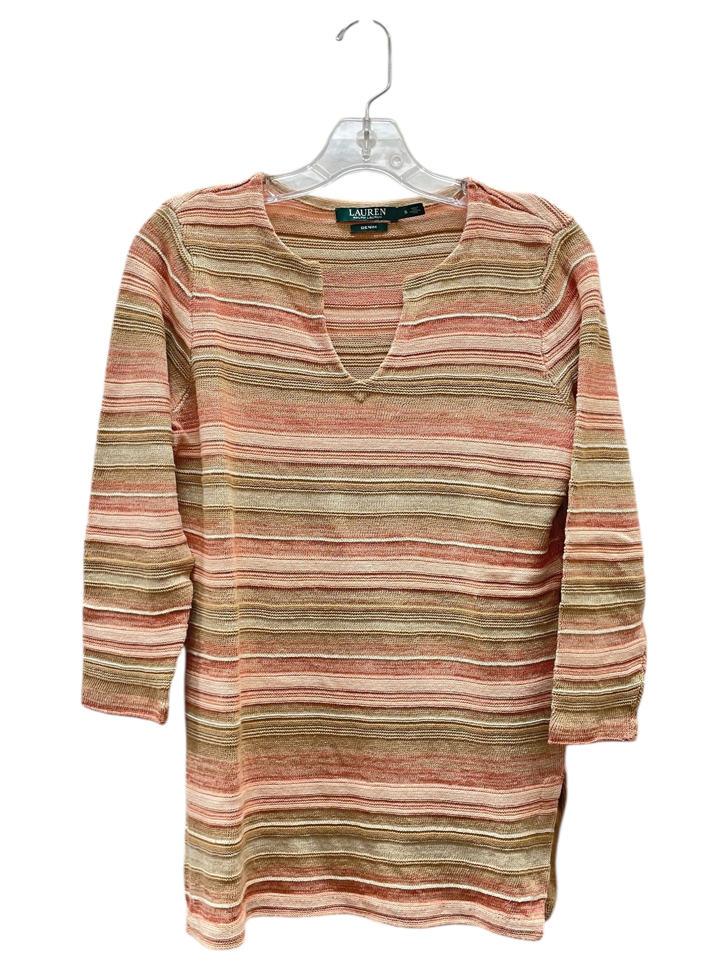 Top Ls By Lauren By Ralph Lauren In Pink & Tan, Size:S