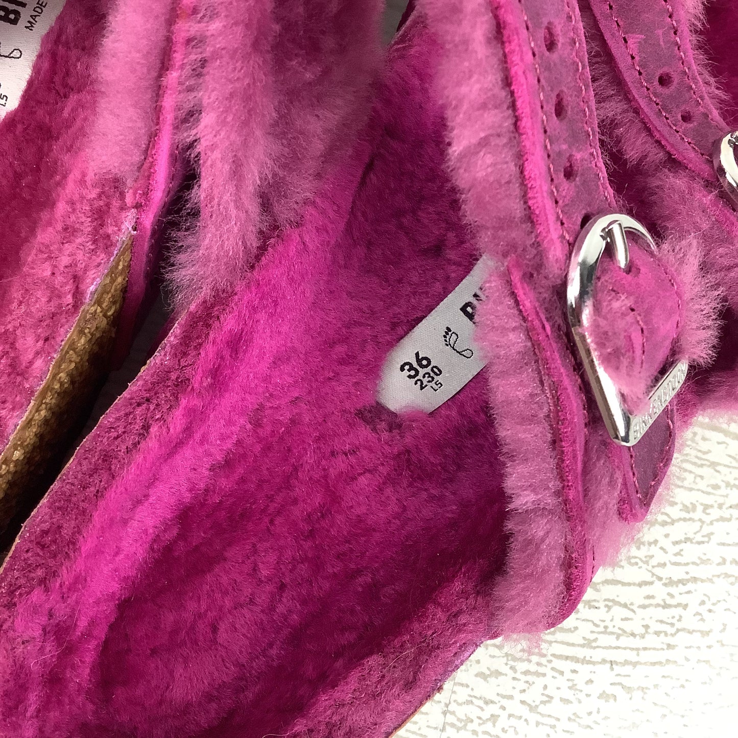 Sandals Flats By Birkenstock In Purple, Size: 5 (36)