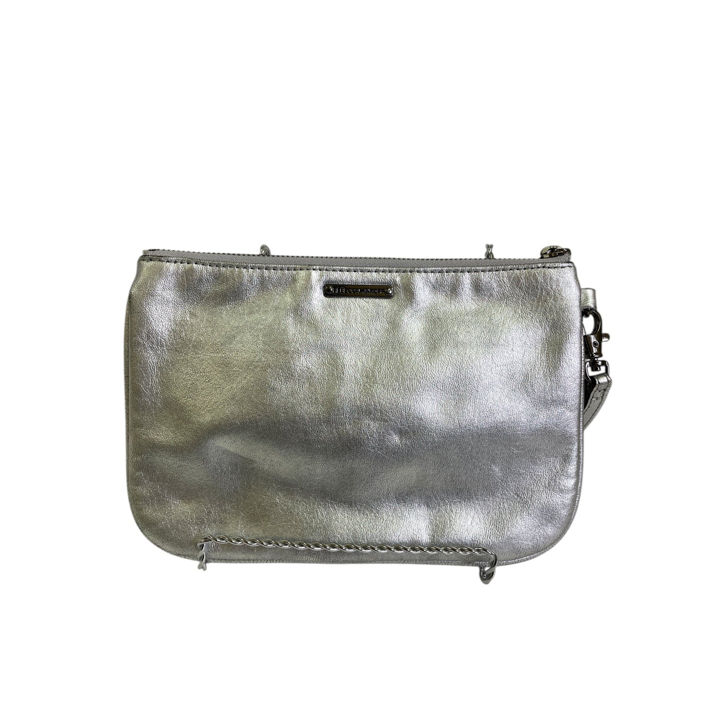 Wristlet Designer By Rebecca Minkoff In Silver, Size:Medium