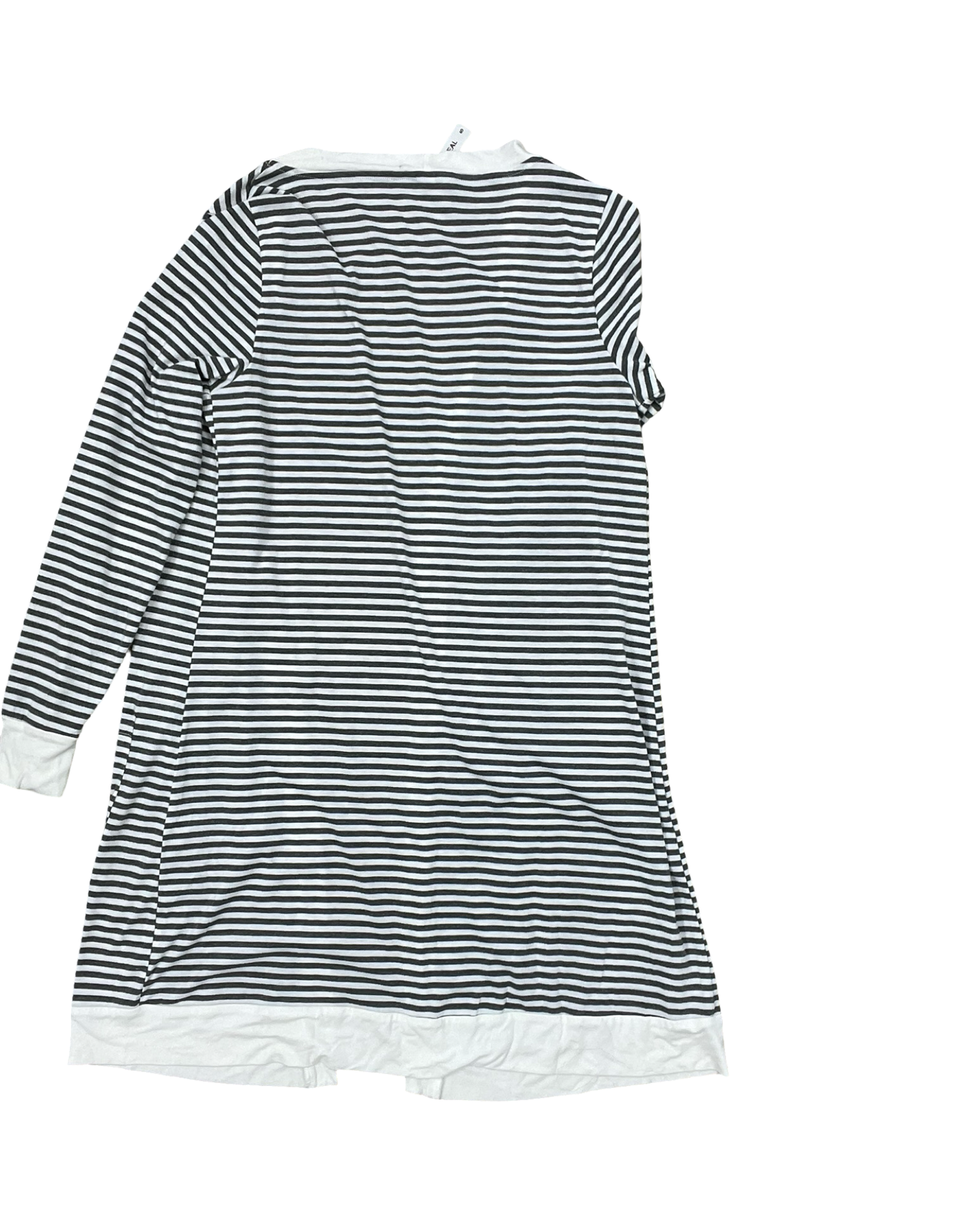 Cardigan By Tickled Teal In Grey & White, Size:S