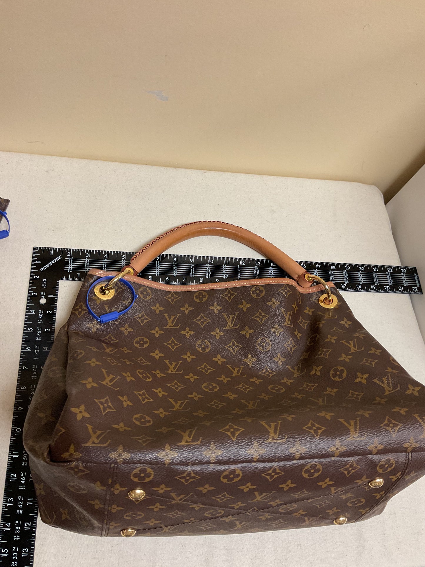 Handbag Luxury Designer By Louis Vuitton In Brown, Size:Large