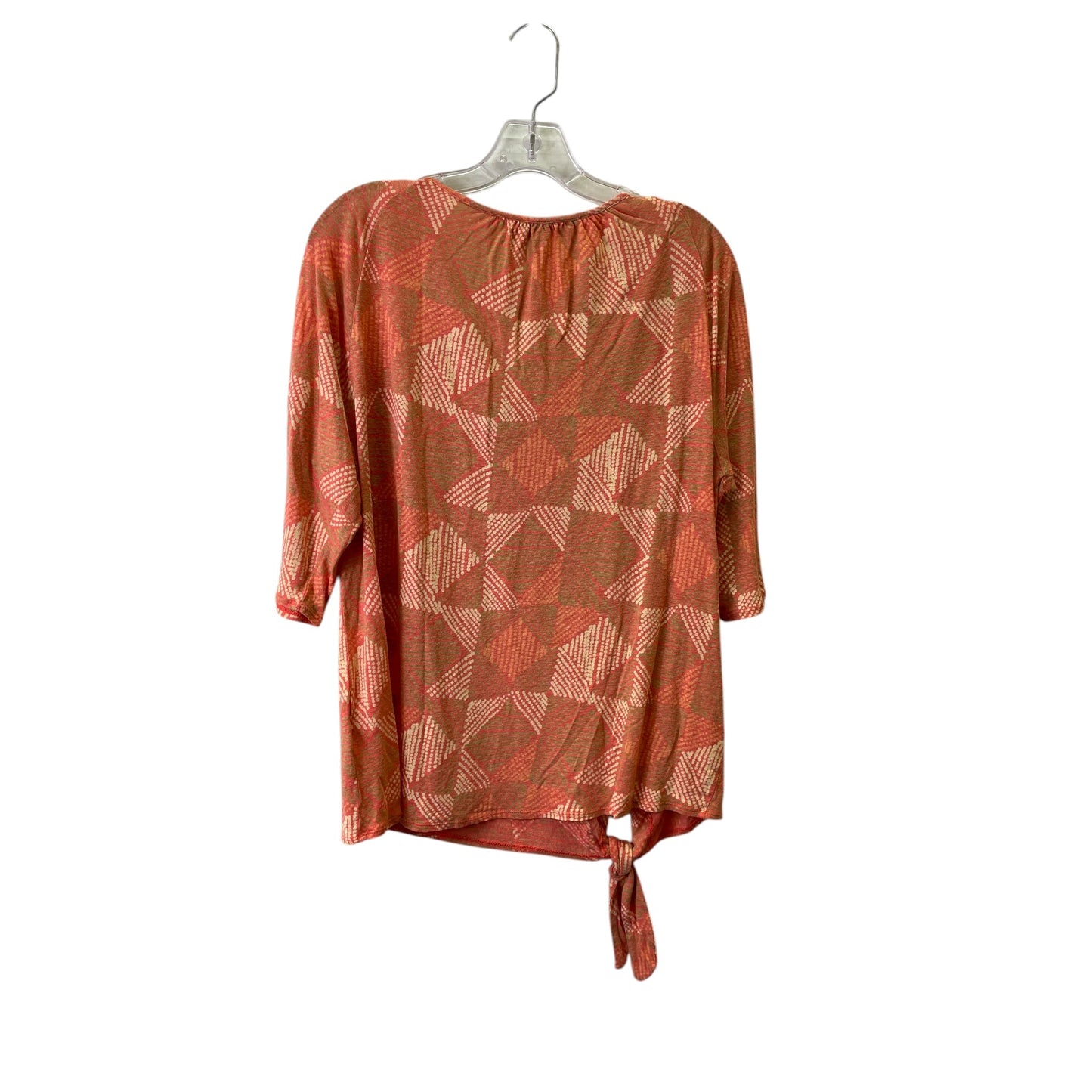 TOP 3/4 SLEEVE by LUCKY BRAND In CORAL, Size: 1X
