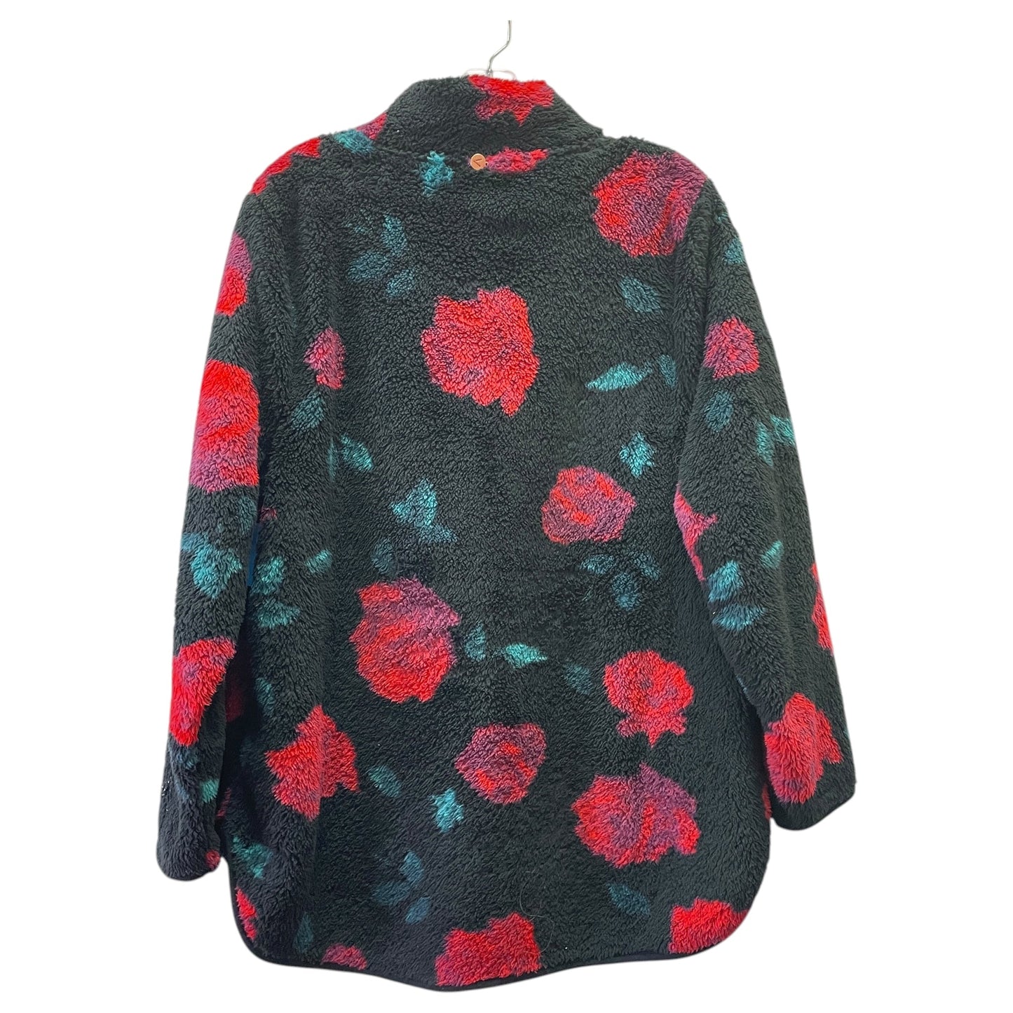 Athletic Sweatshirt Crewneck By Livi Active In Black & Red, Size:1X