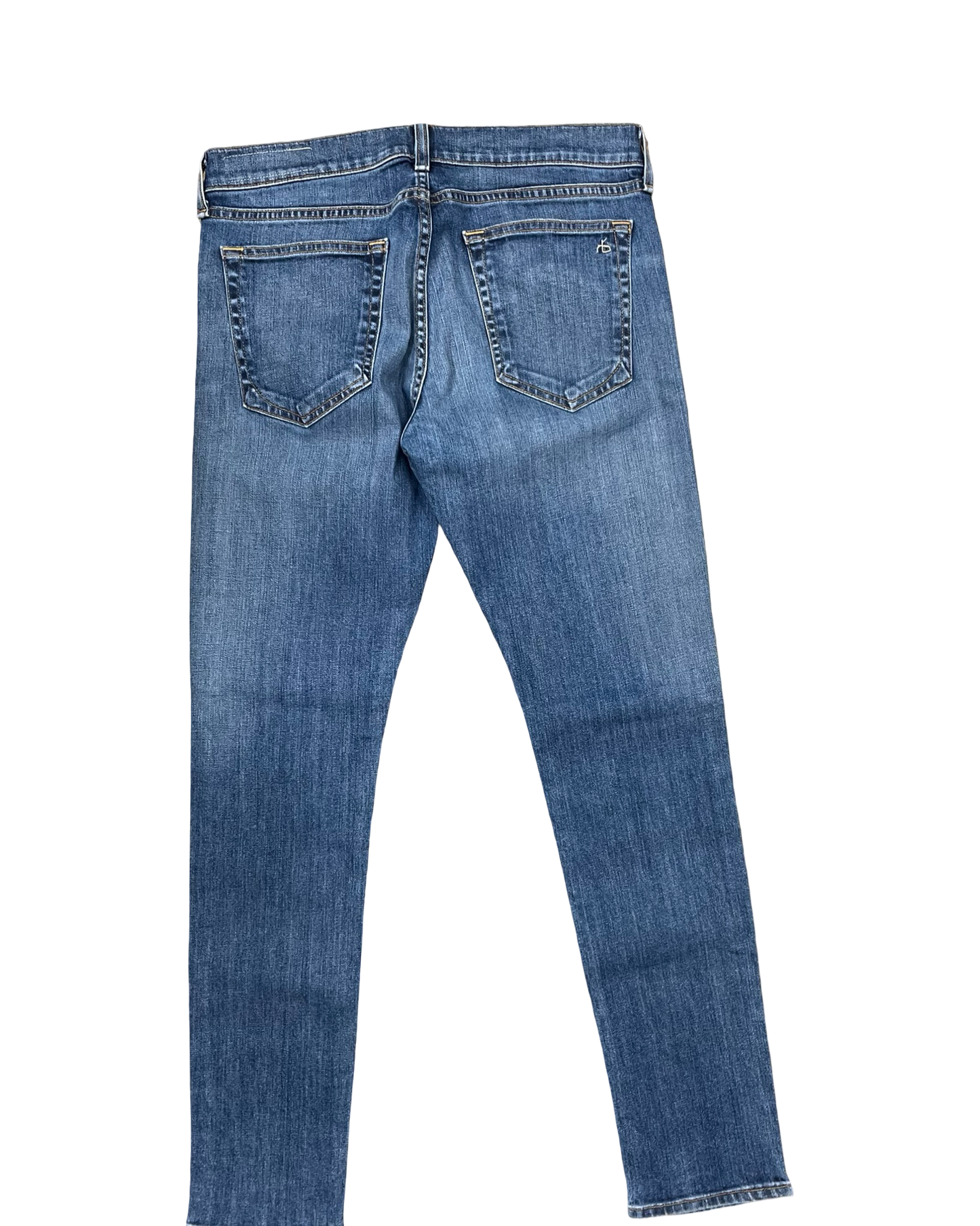 Jeans Straight By Rag And Bone In Blue Denim, Size:4