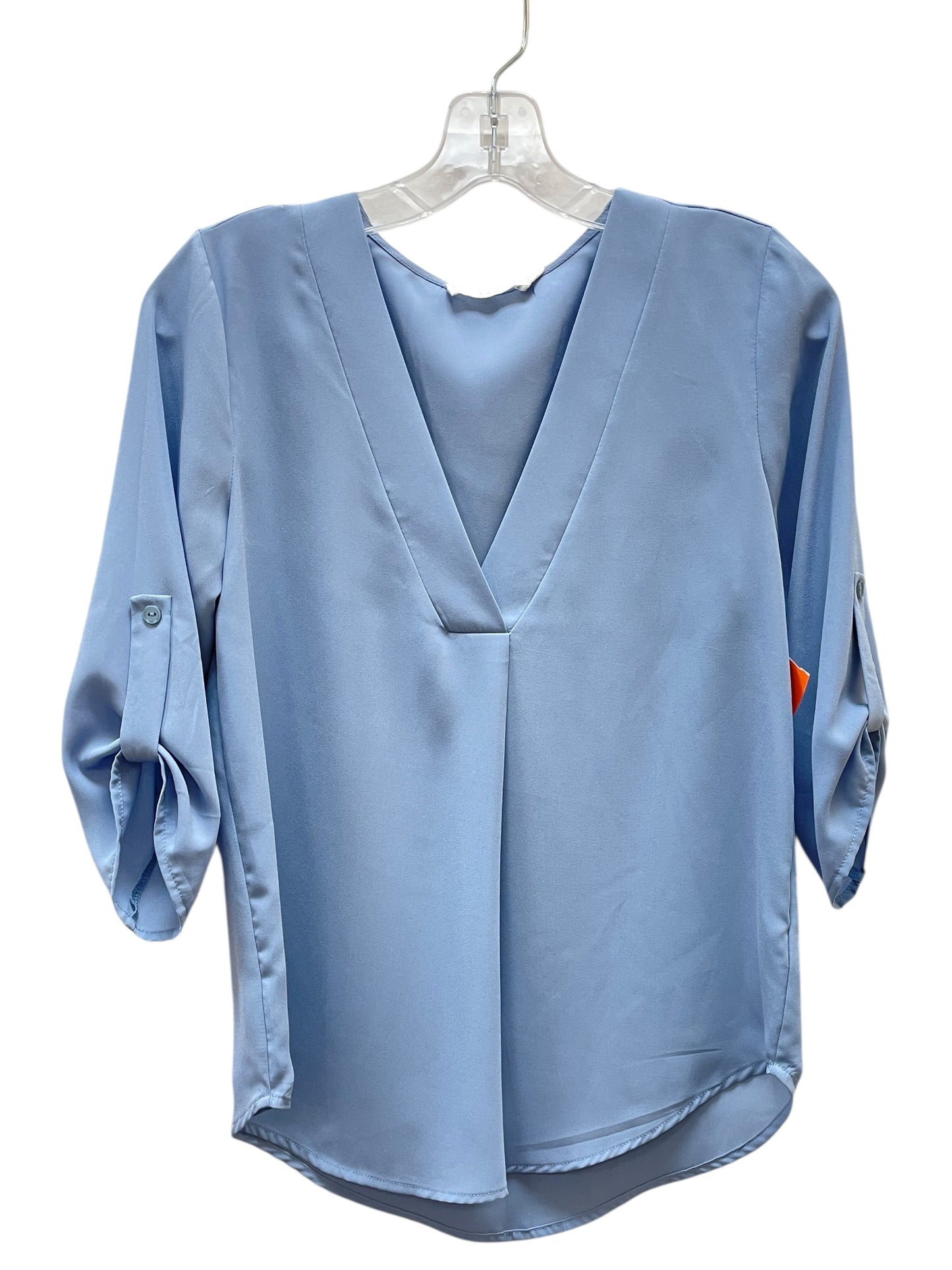 Top 3/4 Sleeve By Lush In Blue, Size:Xs