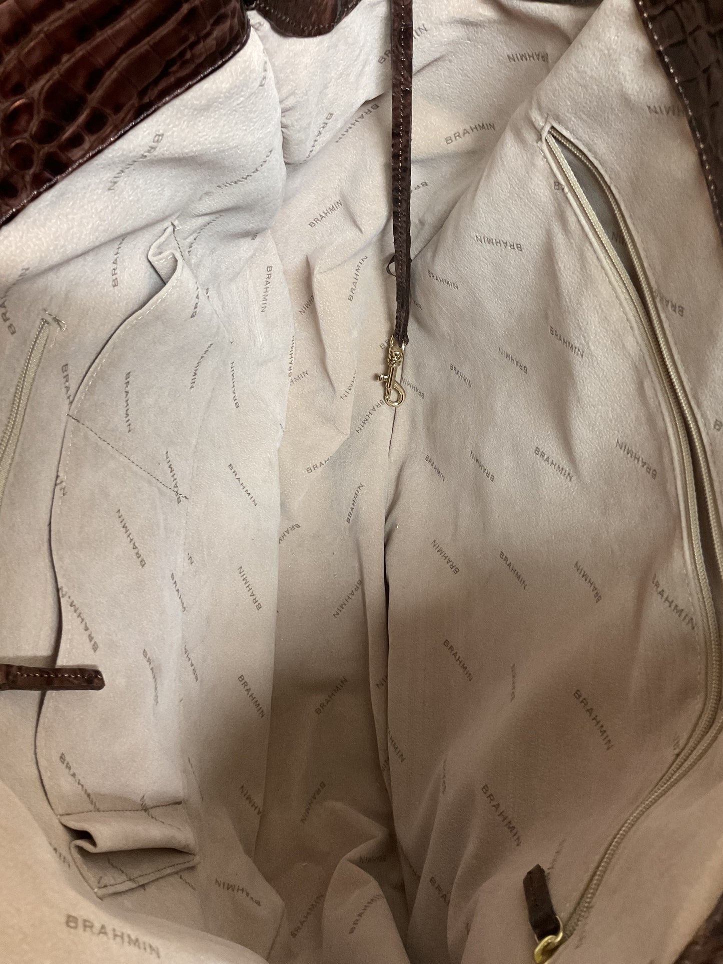 Handbag Designer By Brahmin, Size: Large