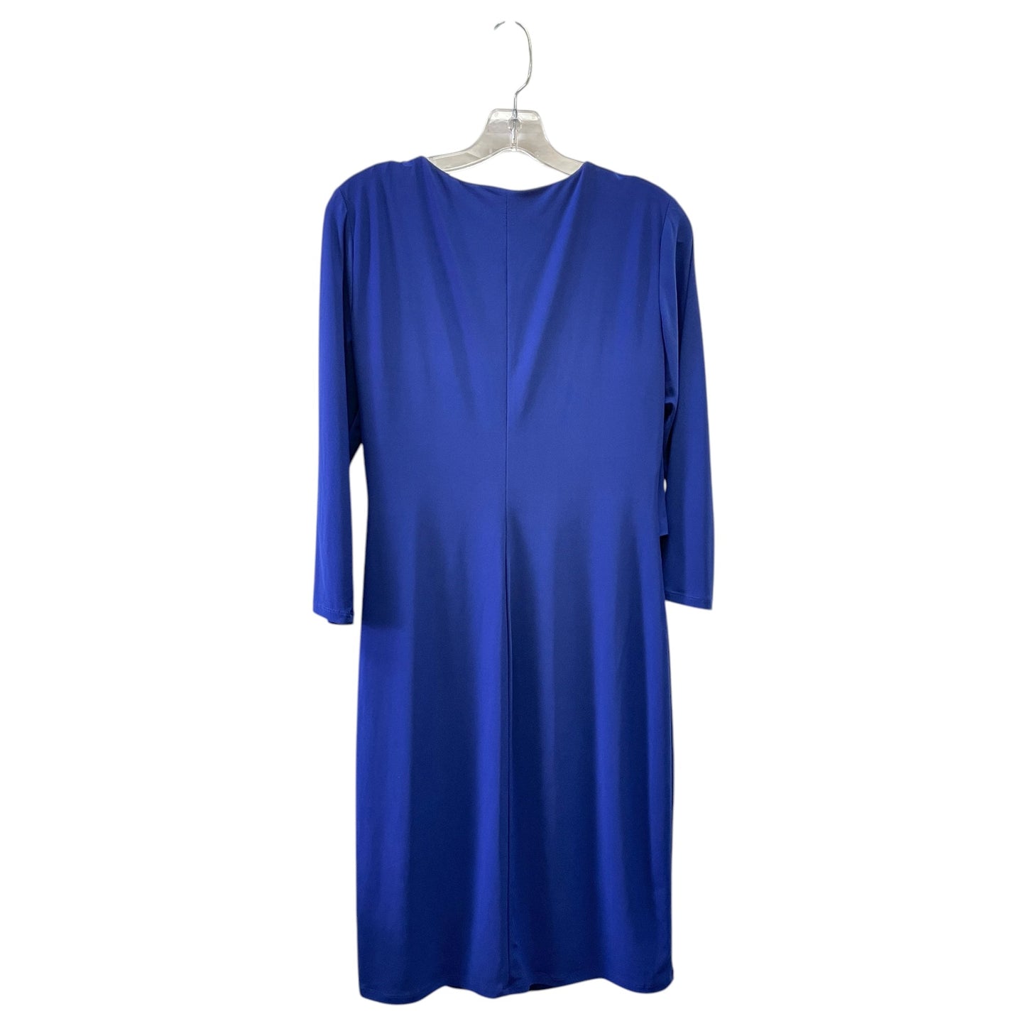 Dress Casual Midi By Ralph Lauren Co In Blue, Size:12