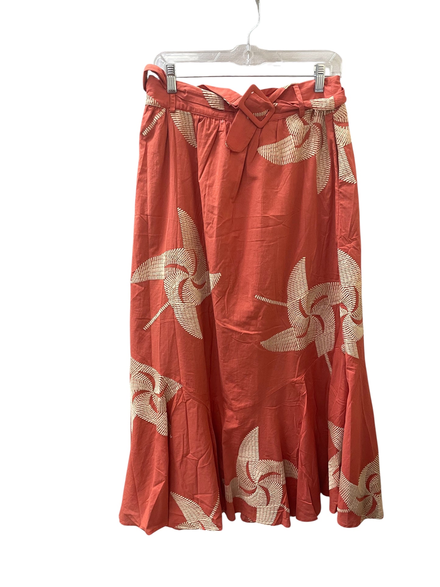Skirt Maxi By CIEBON In Orange & Tan, Size:M