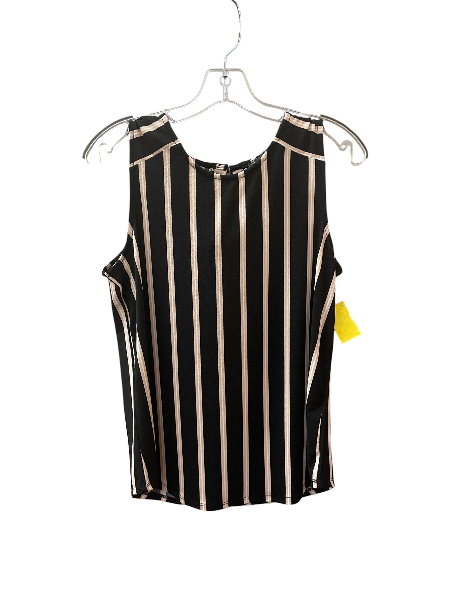 Top Sleeveless By Adrianna Papell In Black & Pink, Size:S