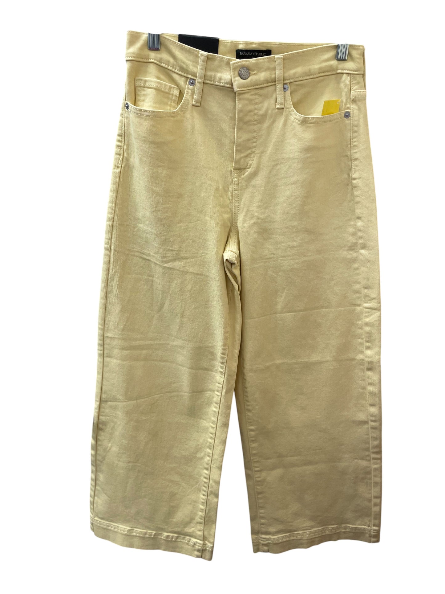 Jeans Wide Leg By Banana Republic In Yellow Denim, Size:4