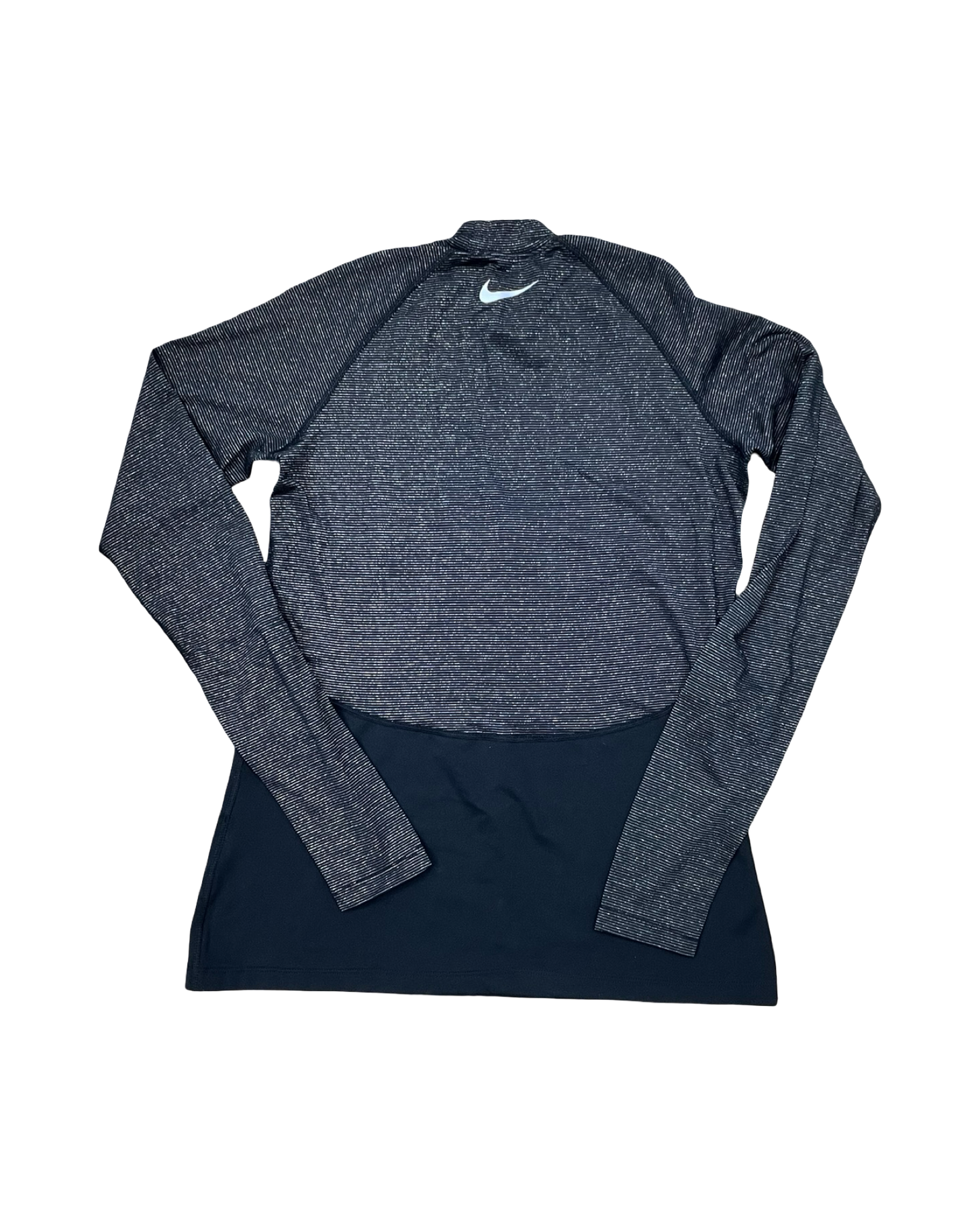 Athletic Top Ls Collar By Nike In Black, Size:M
