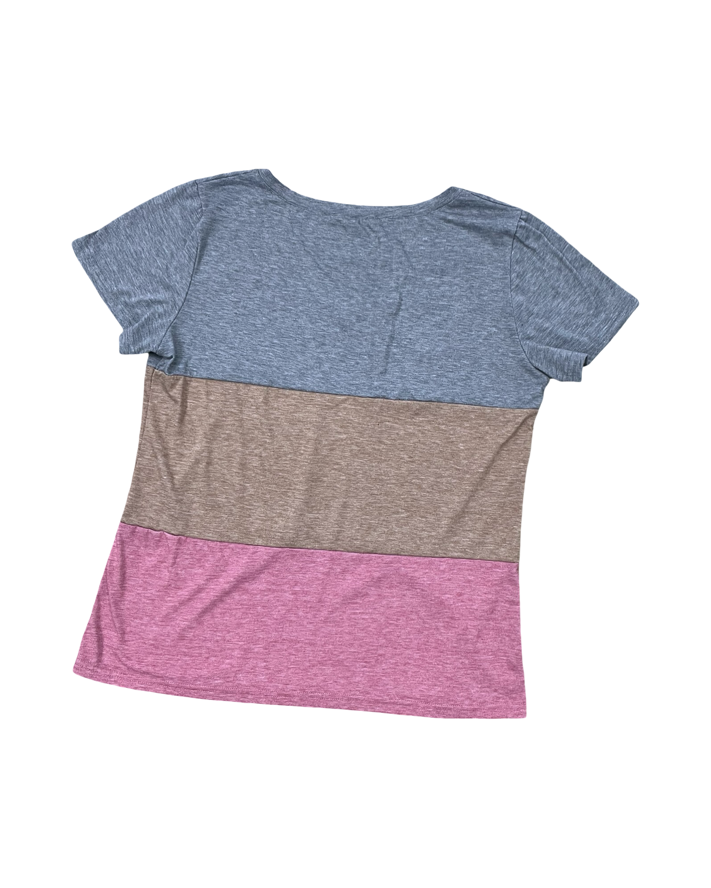 Top Ss By Clothes Mentor In Grey & Tan, Size:L