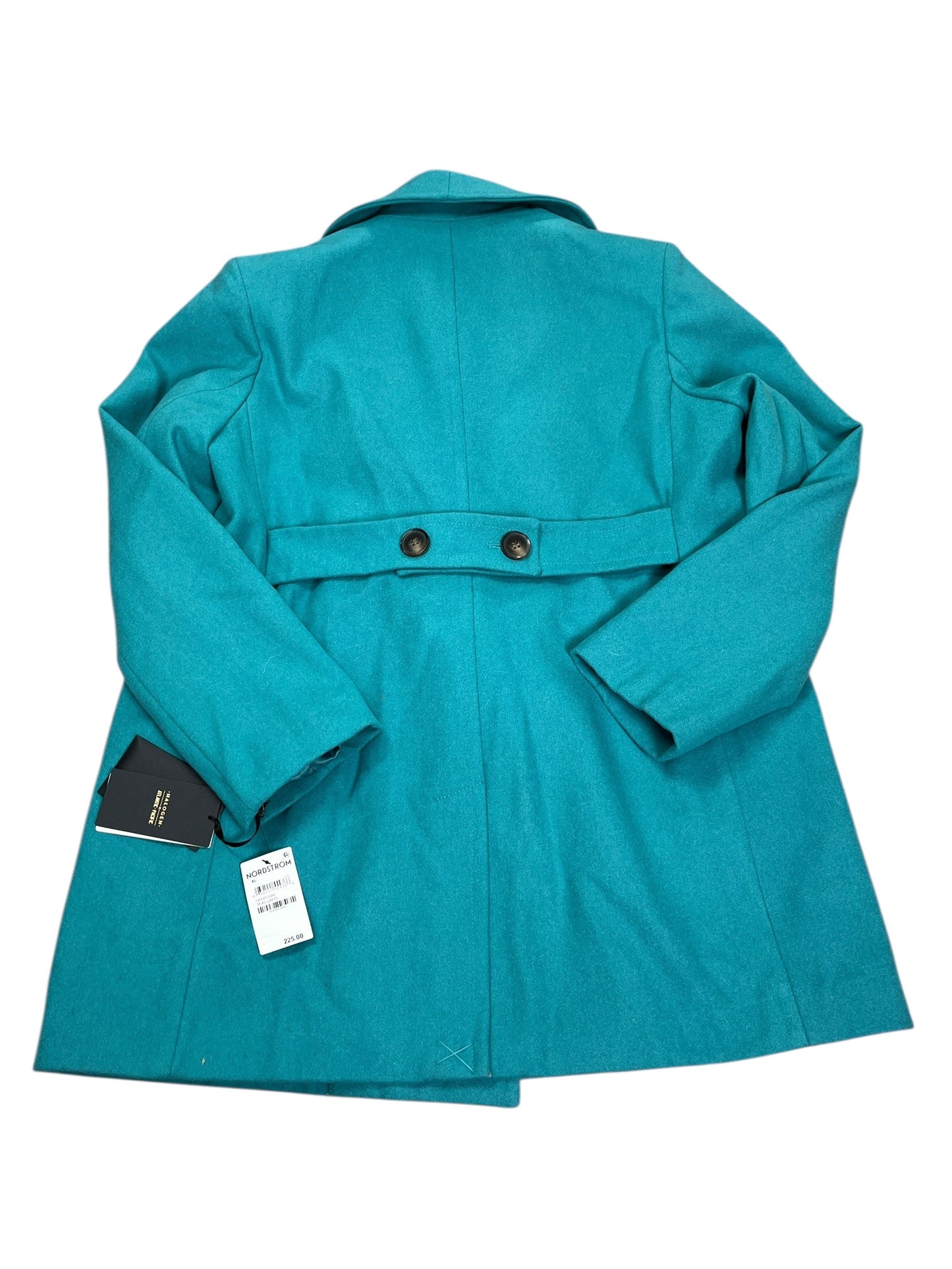 Coat Peacoat By Halogen In Teal, Size:Xl