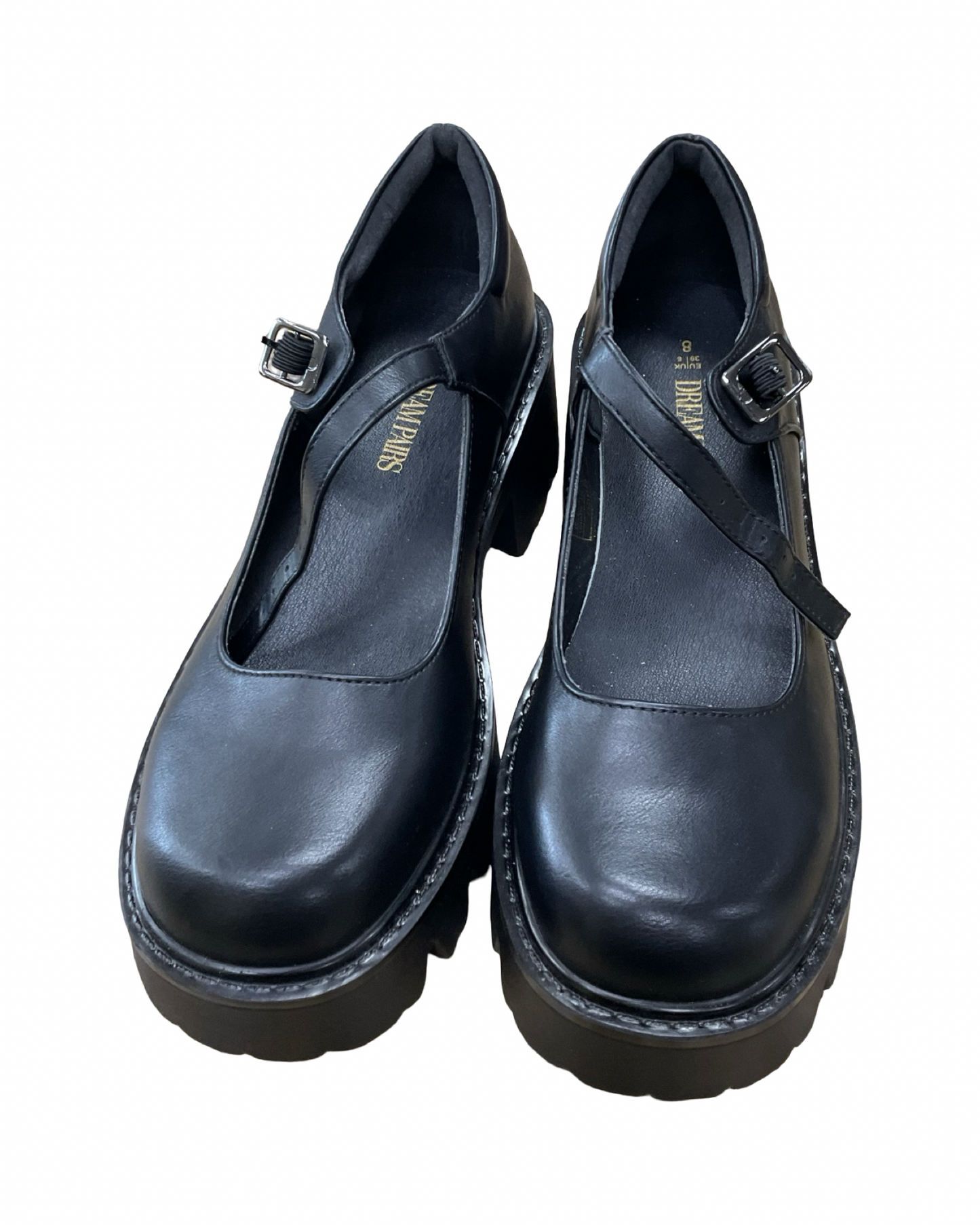Shoes Heels Block By Dream Pairs In Black, Size:8