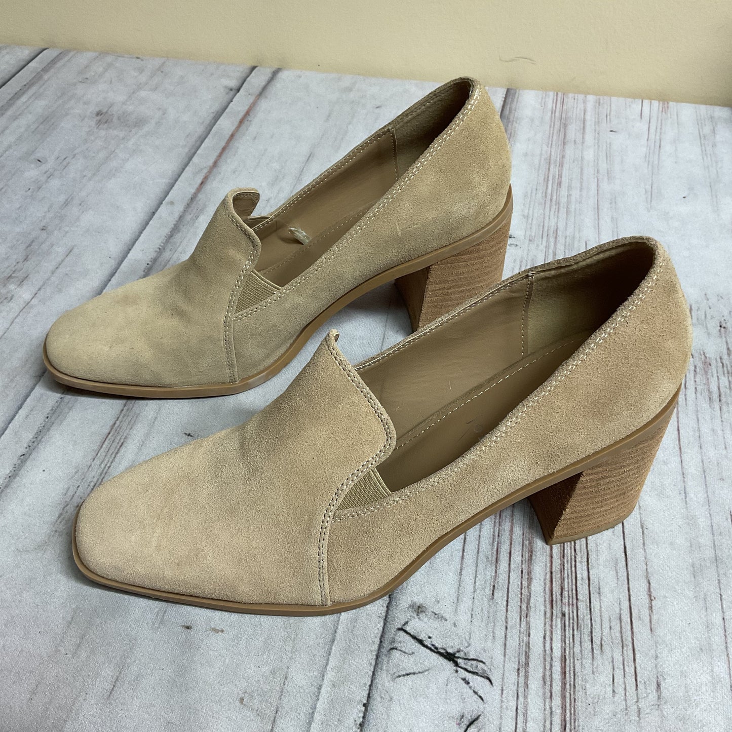 Shoes Heels Block By Joie In Tan, Size:8.5