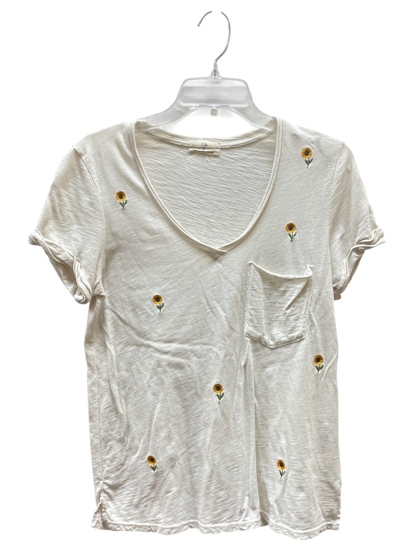 Top Ss Basic By T.La In Cream, Size:Xs
