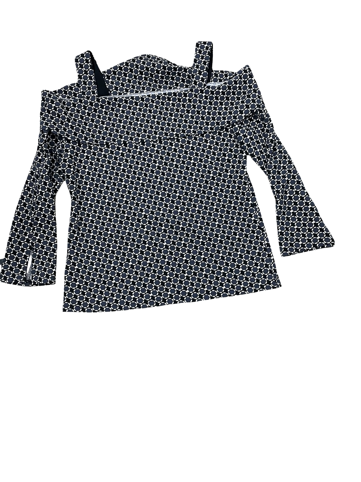 Top Ls By Ann Taylor In Black & Cream, Size:M