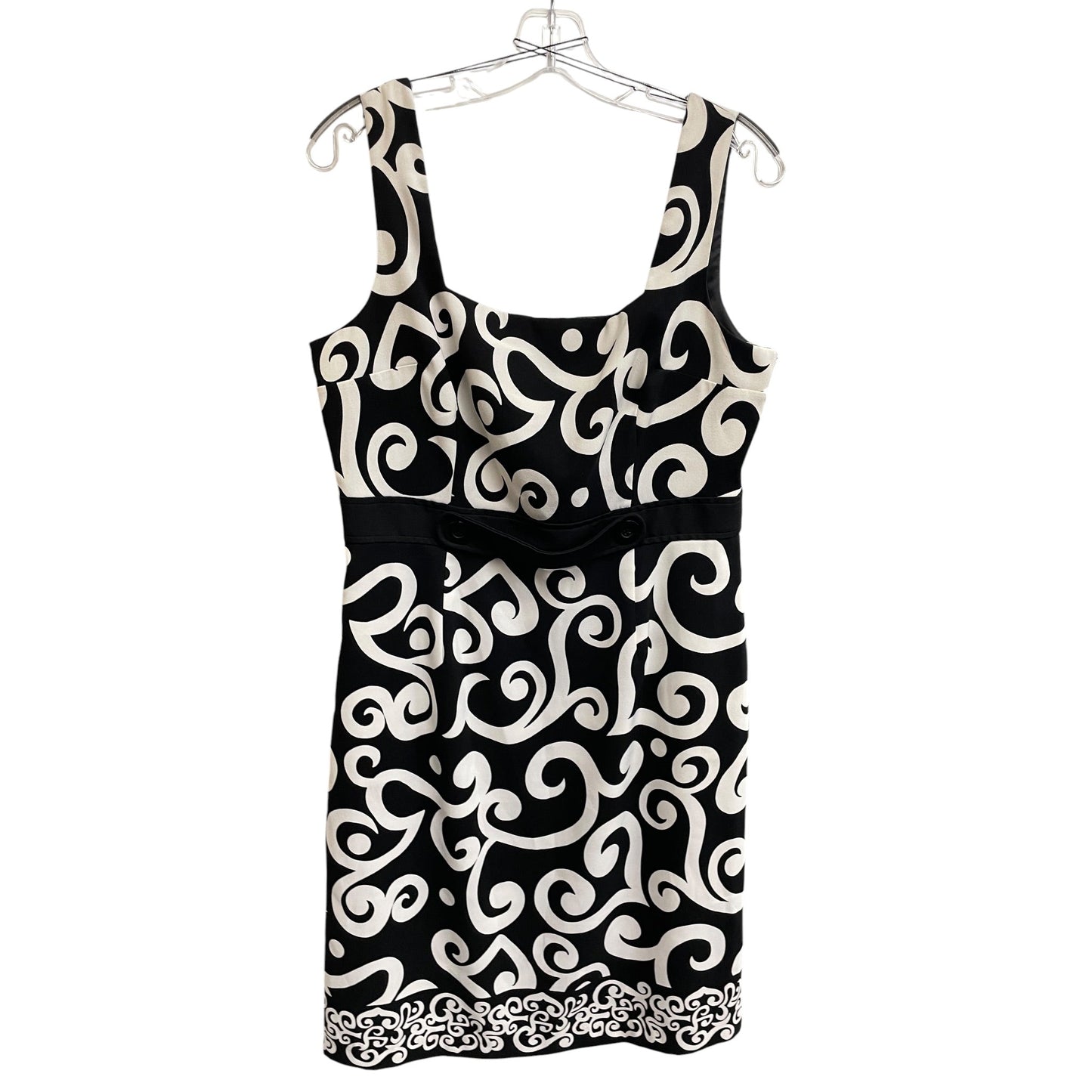 Dress Casual Midi By London Times In Black & White, Size:14