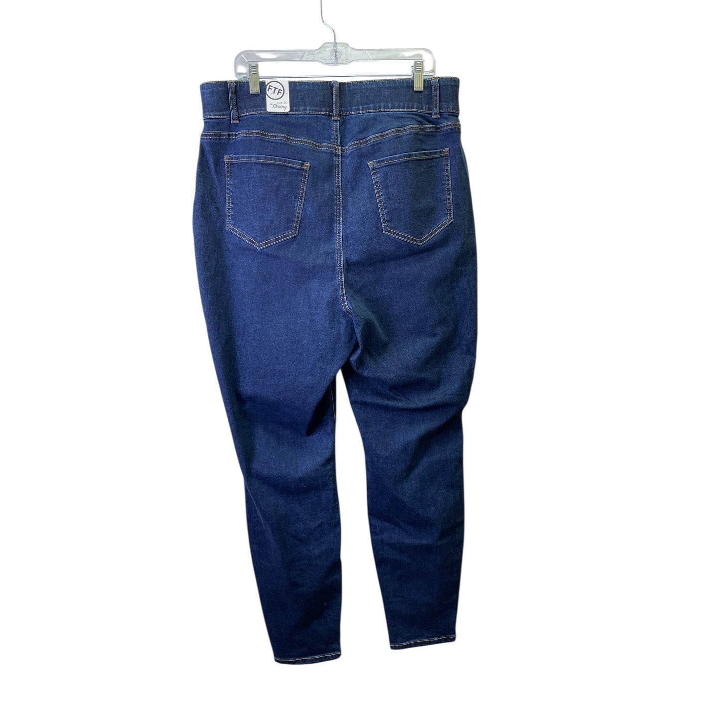 Jeans Skinny By Fashion To Figure In Blue Denim, Size:20