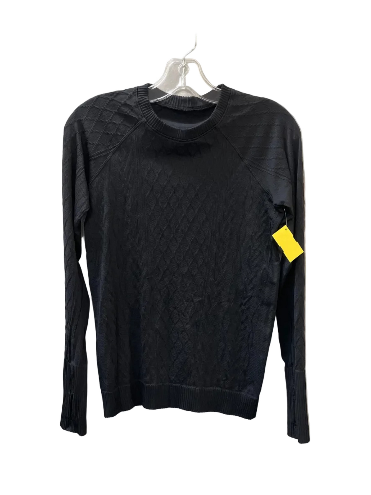 Athletic Top Ls Crewneck By Lululemon In Black, Size:S