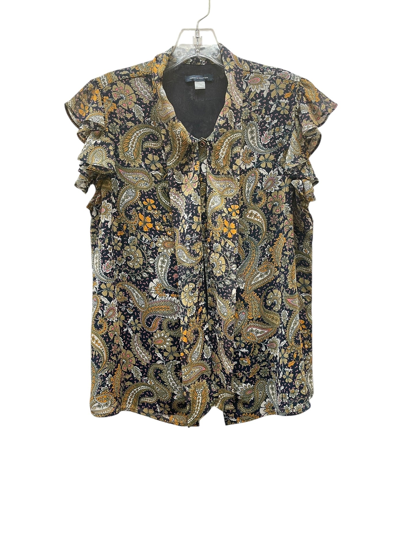 Blouse Sleeveless By Tommy Hilfiger In Paisley Print, Size:M