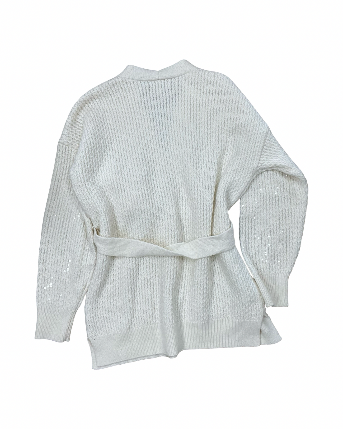 Sweater Cardigan By Nine West In Cream, Size:L
