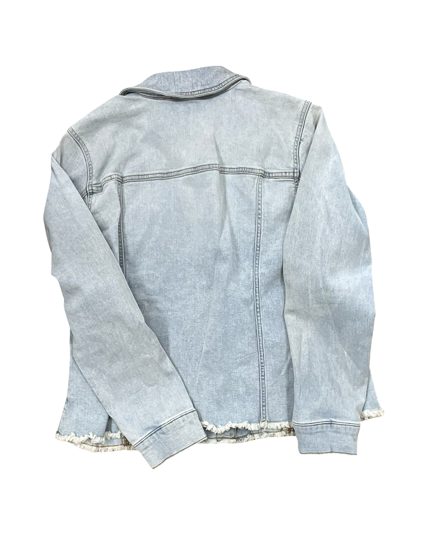 Jacket Denim By Clothes Mentor In Maroon, Size:0