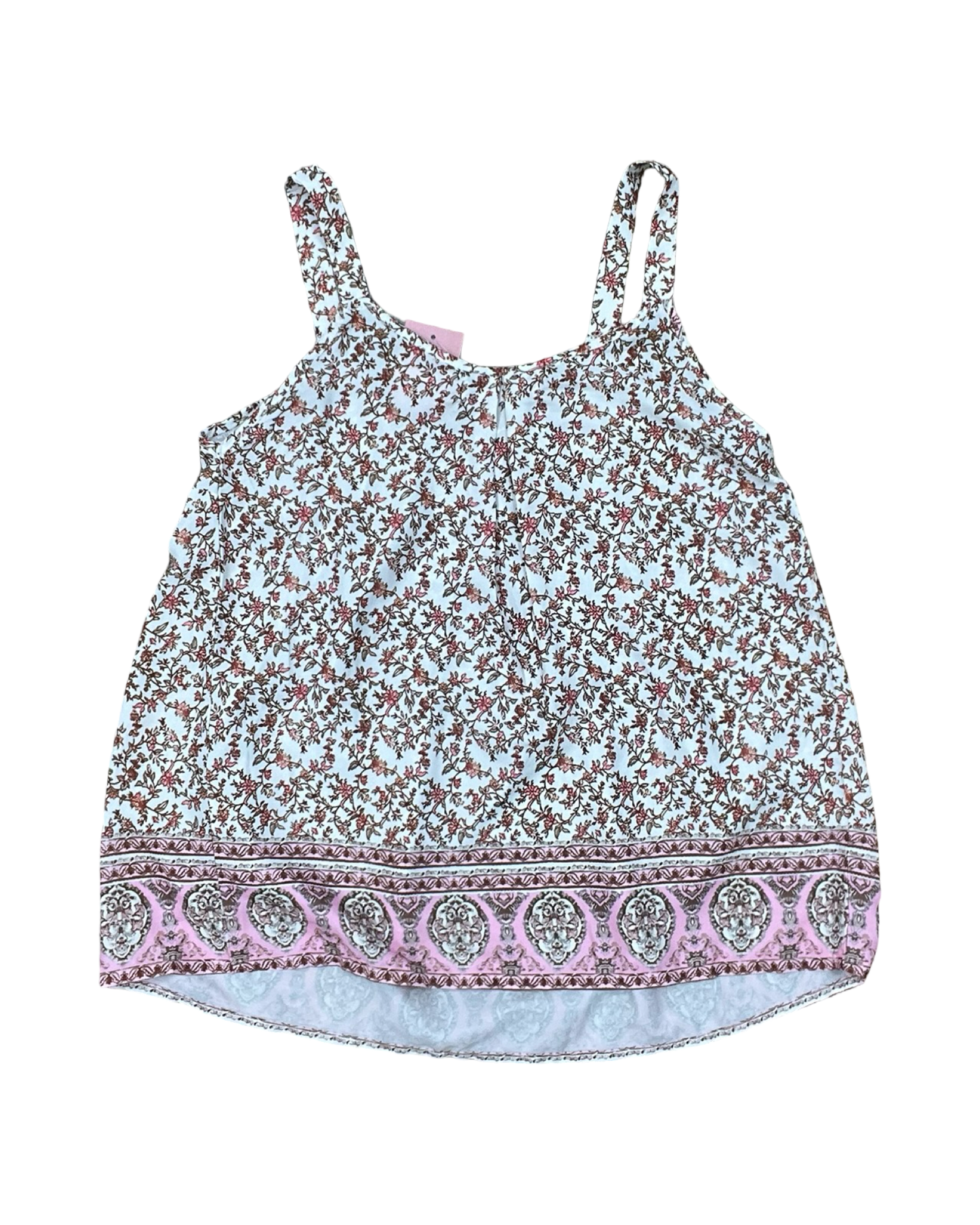 Top Sleeveless By Clothes Mentor In Pink & White, Size:S