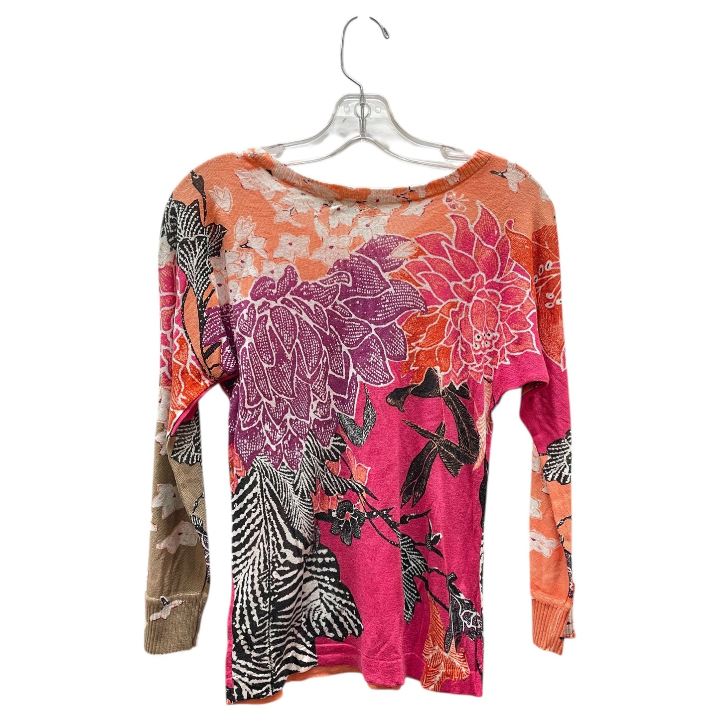 Sweater By Nic + Zoe In Floral Print, Size:Mp