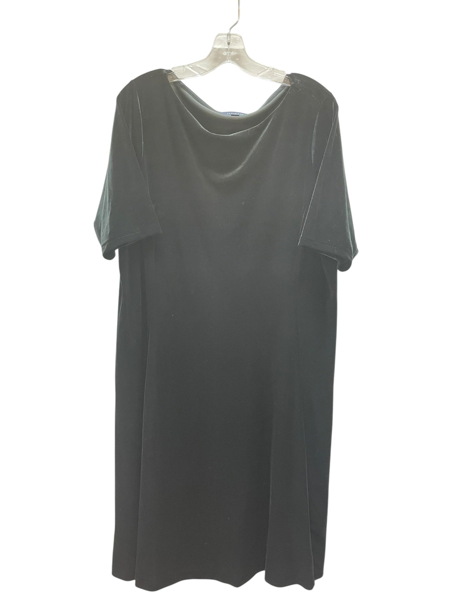 Dress Casual Midi By Lands End In Black, Size:1X