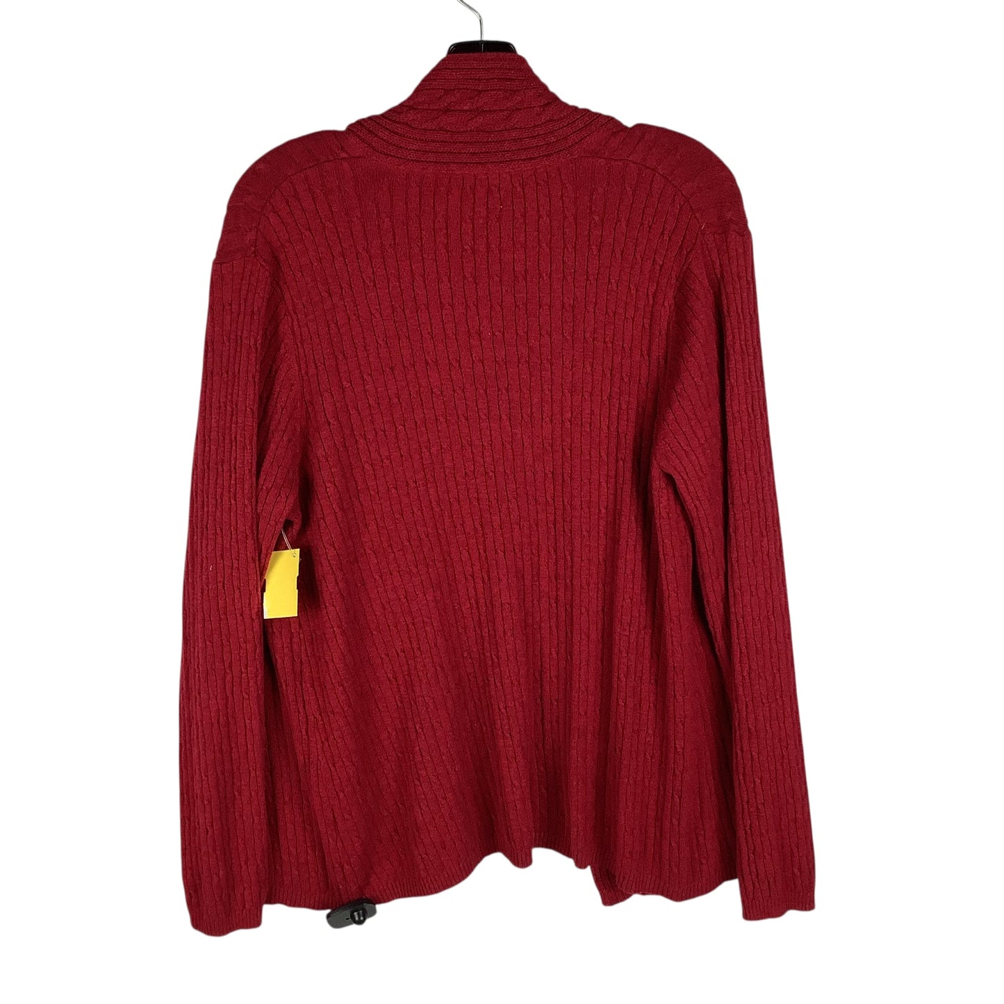 Sweater Cardigan By Kim Rogers In Red, Size: Xlp