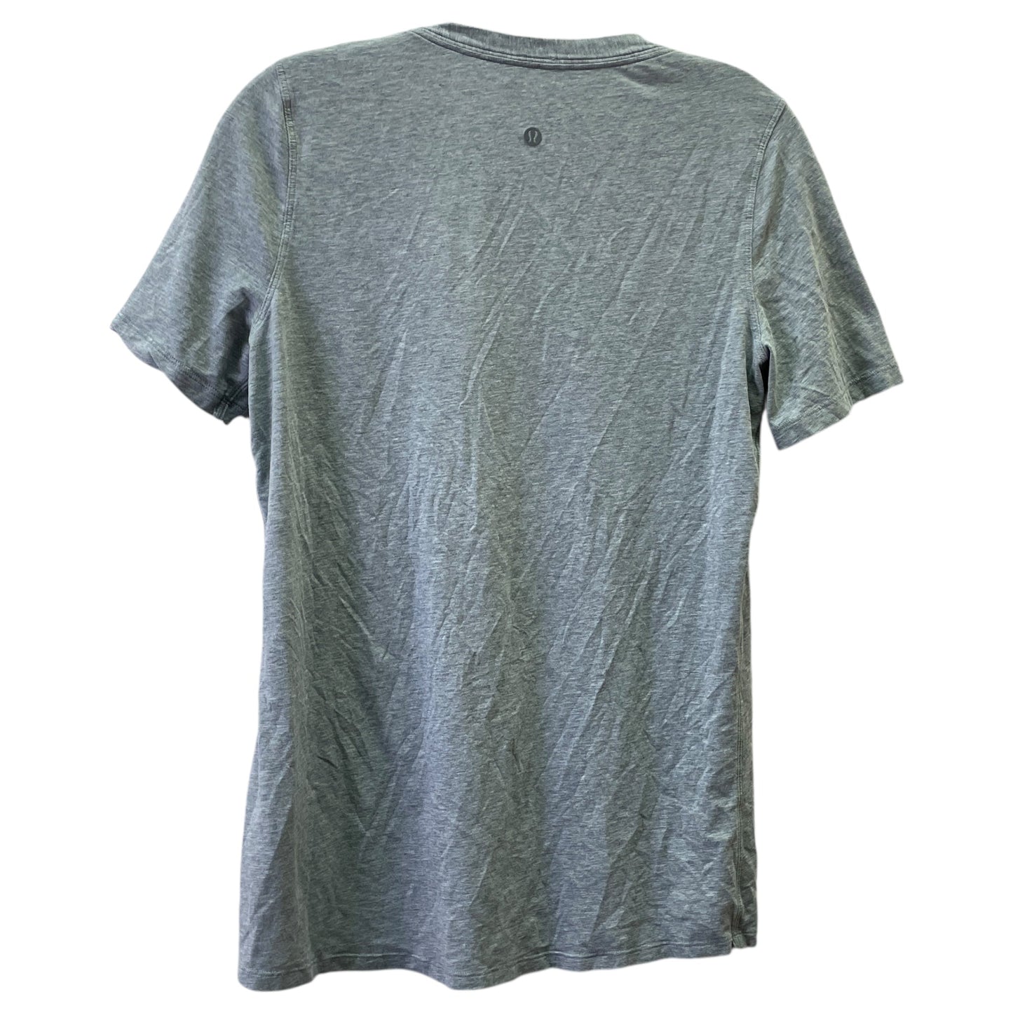 Athletic Top Ss By Lululemon In Grey, Size:S