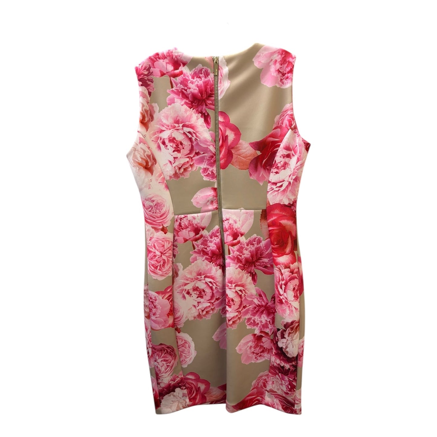 Dress Party Short By Calvin Klein In Pink & Tan, Size:L