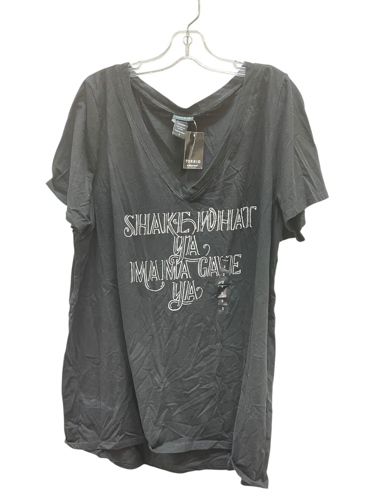 Top Ss Basic By Torrid In Black, Size:2X