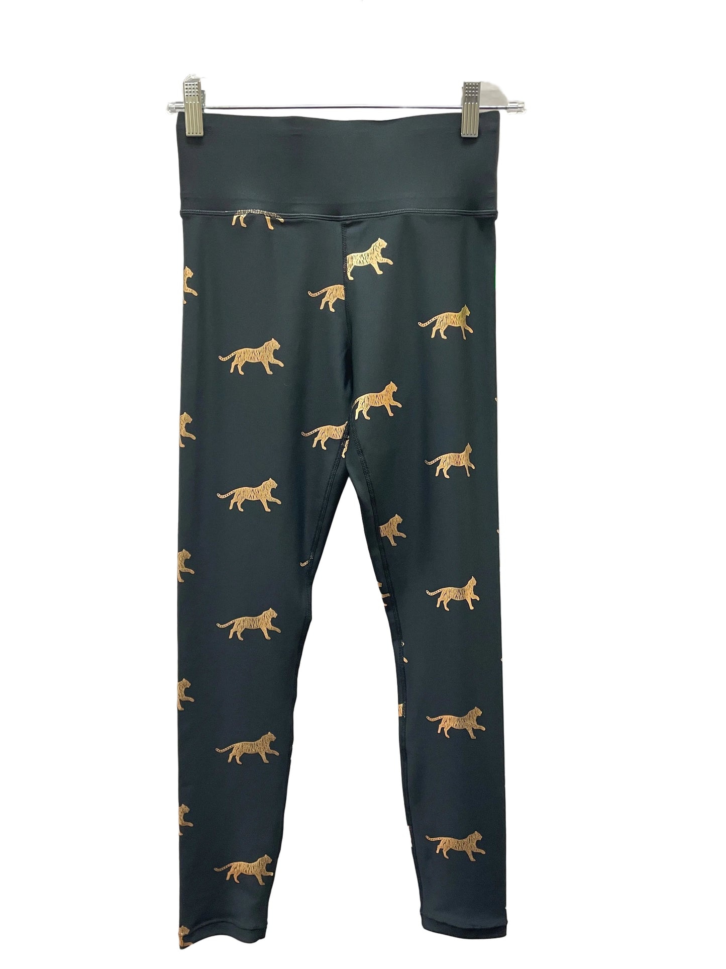 Athletic Leggings By Cut The Frills In Black & Gold, Size:S