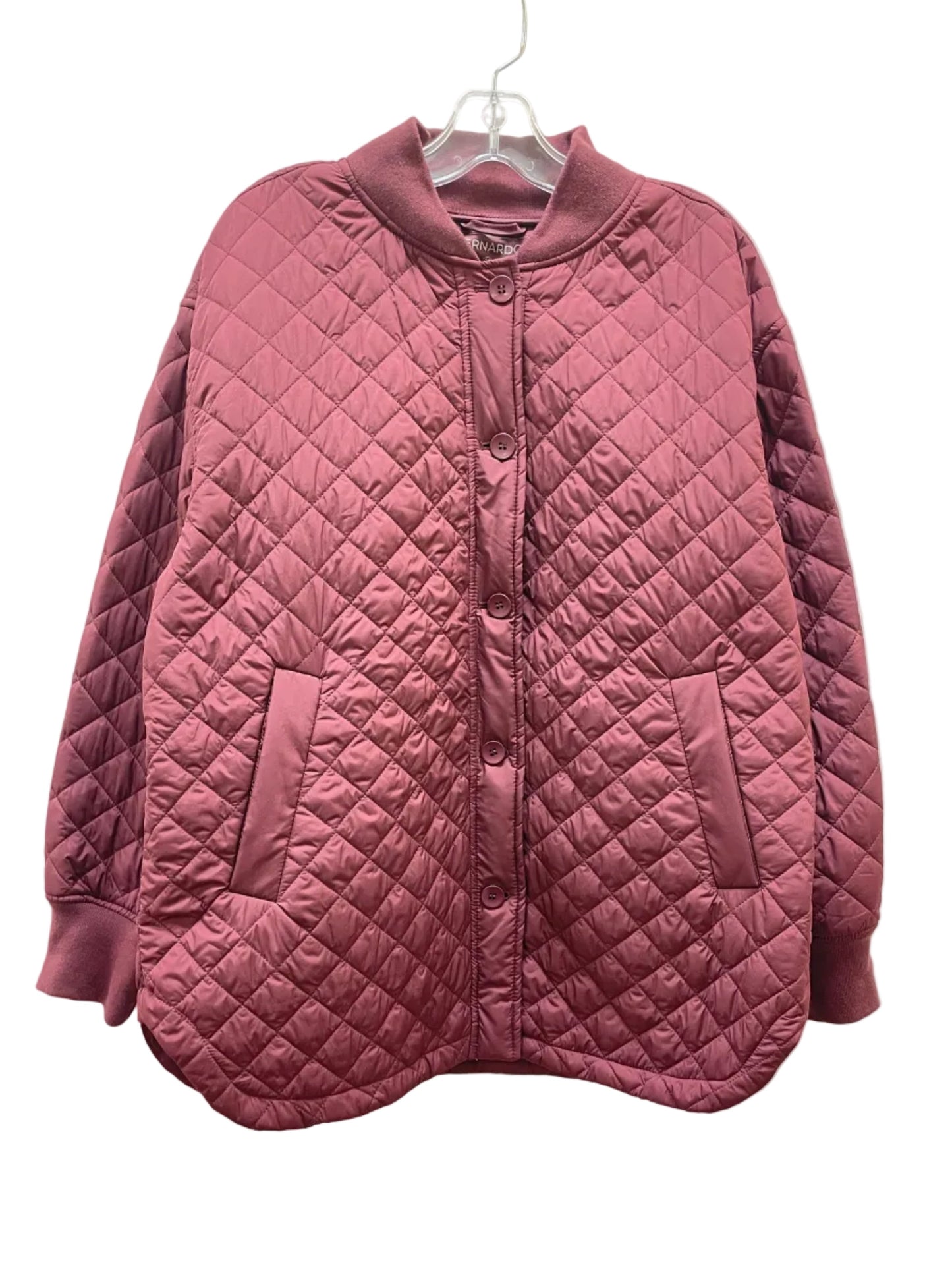 Jacket Puffer & Quilted By Bernardo In Maroon, Size:L