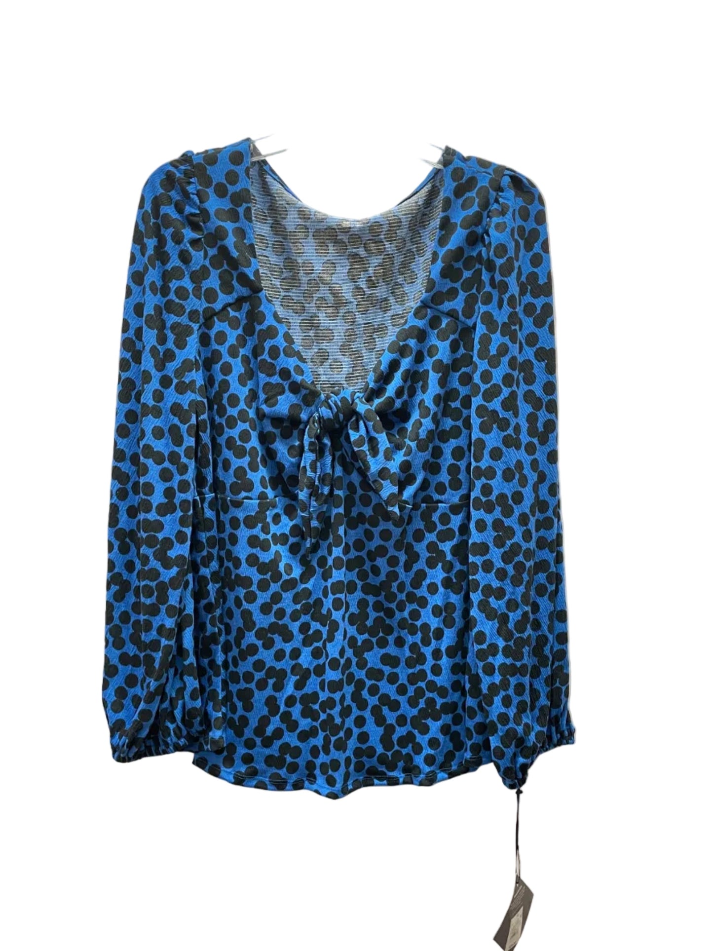 Top Ls By Ava & Viv In Black & Blue, Size:1X