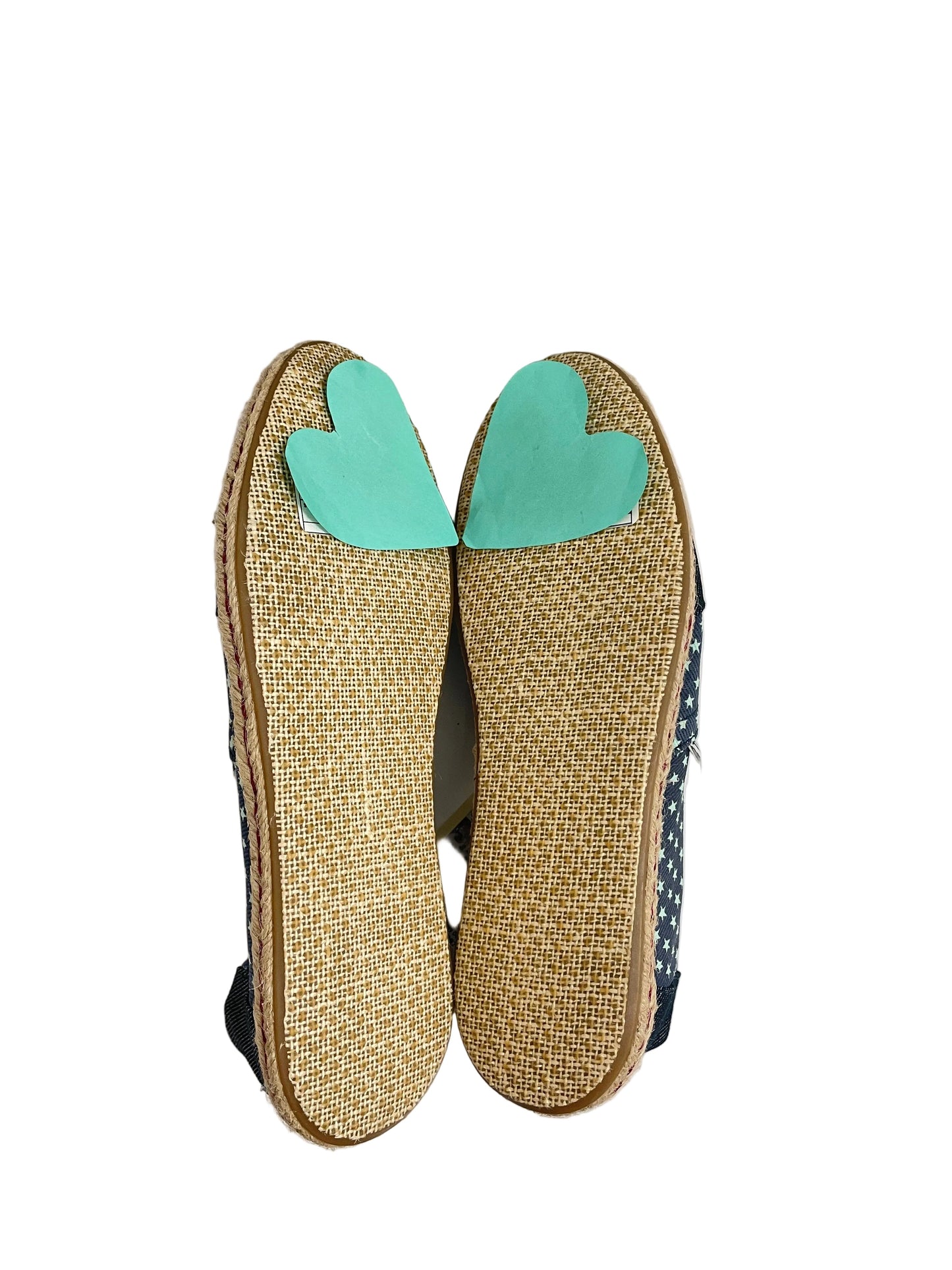 Shoes Flats By Toms In Blue, Size:6