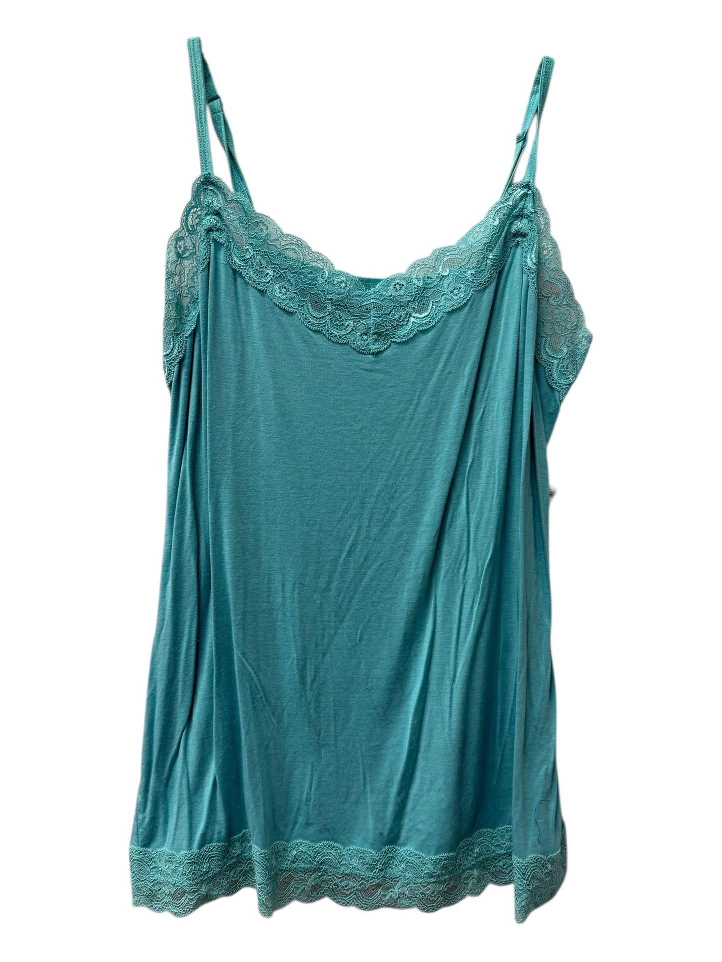 Top Sleeveless Basic By Lane Bryant In Teal, Size:Xl