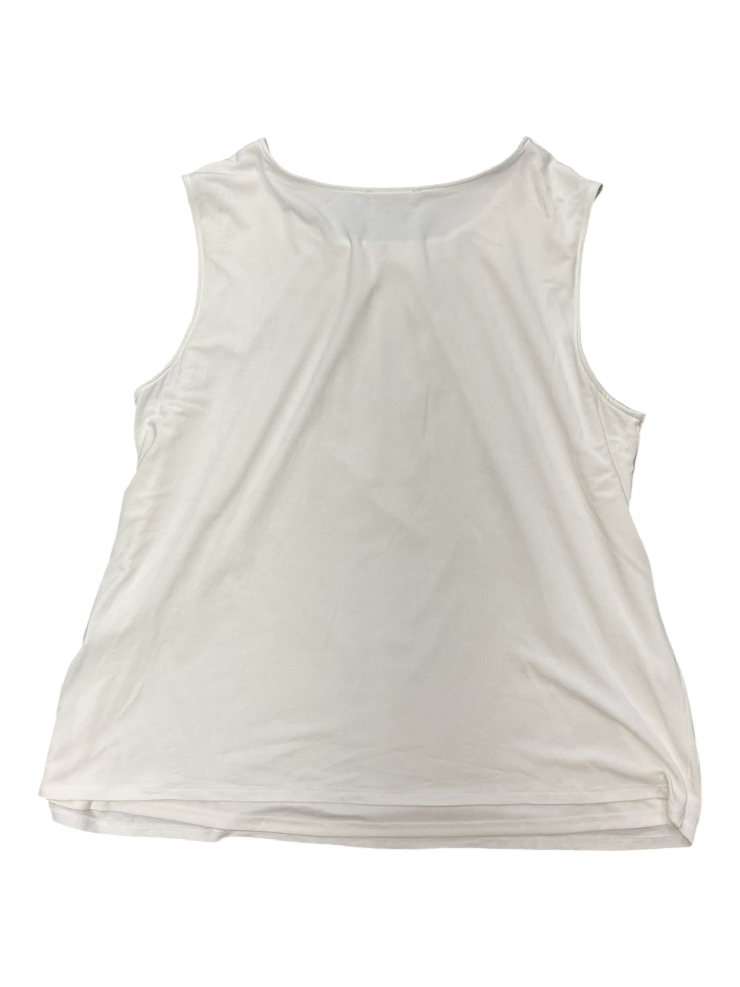 Tank Top By Roz And Ali In White, Size:1X