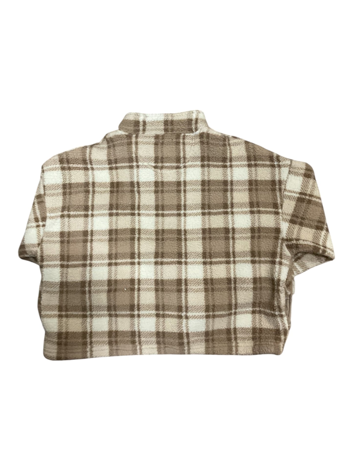 Sweatshirt Collar By Love Tree In Brown & Cream, Size:M