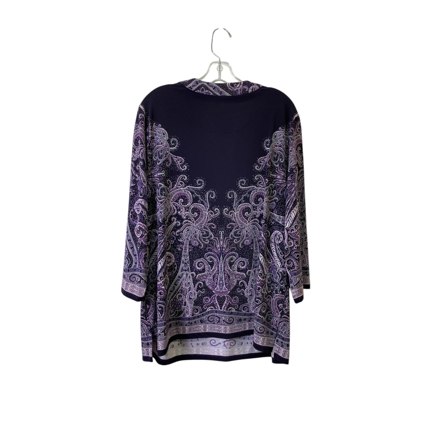 TOP LS BASIC by ROZ AND ALI In PURPLE, Size: 2X